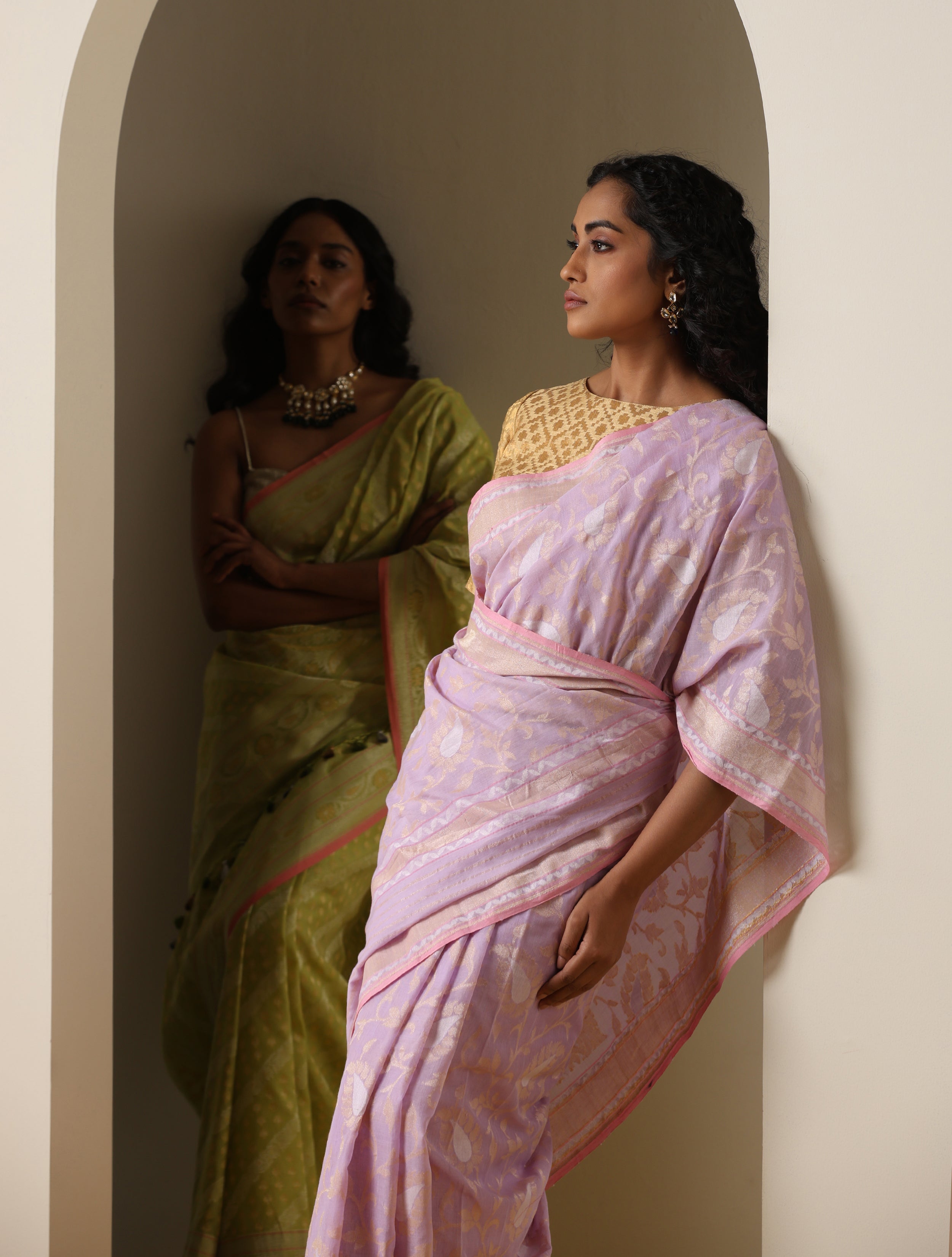 Banarasi Cotton Handloom Jamdani Ektara Saree