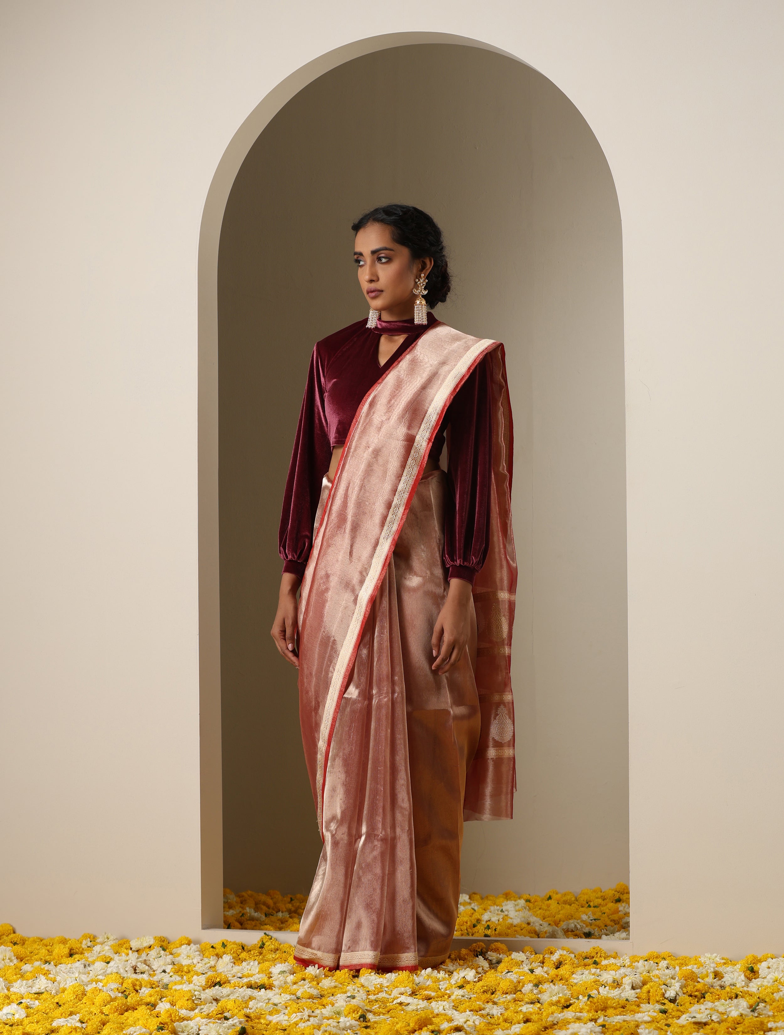 Rekha - Pure Tissue Silk Handwoven Banarasi Saree