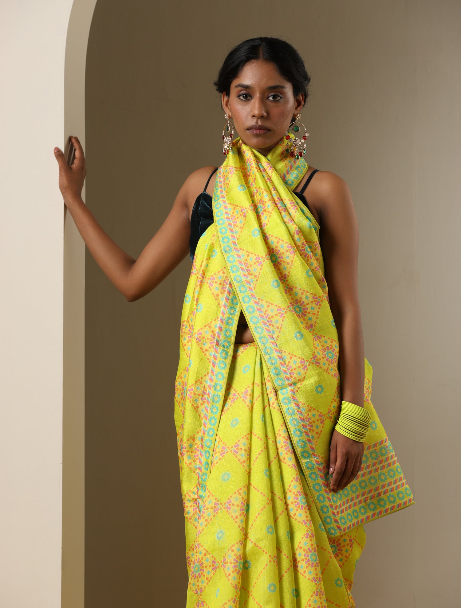 Raw Silk Turkish Print Nilufer Saree