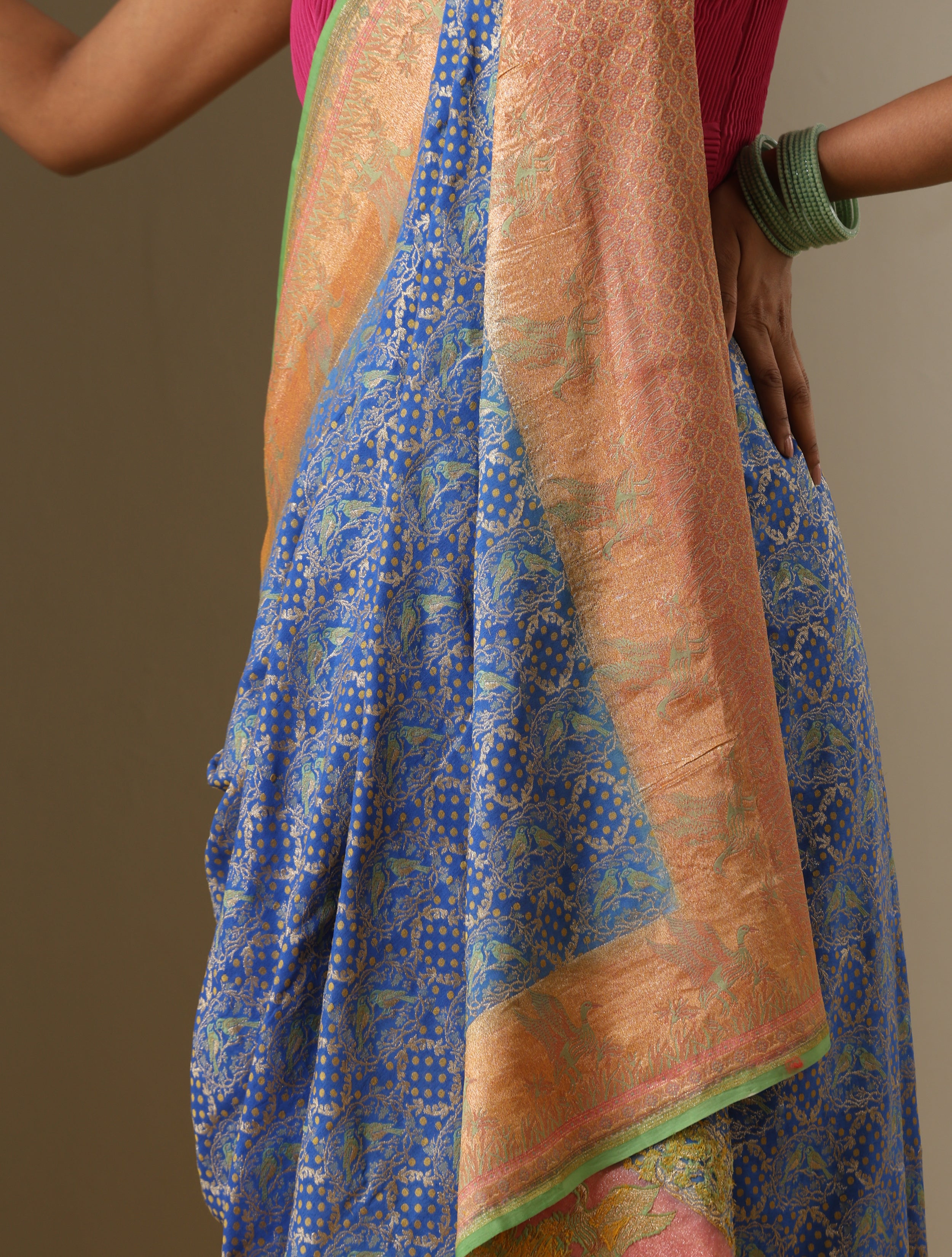 Georgette Banarasi Birds Saree