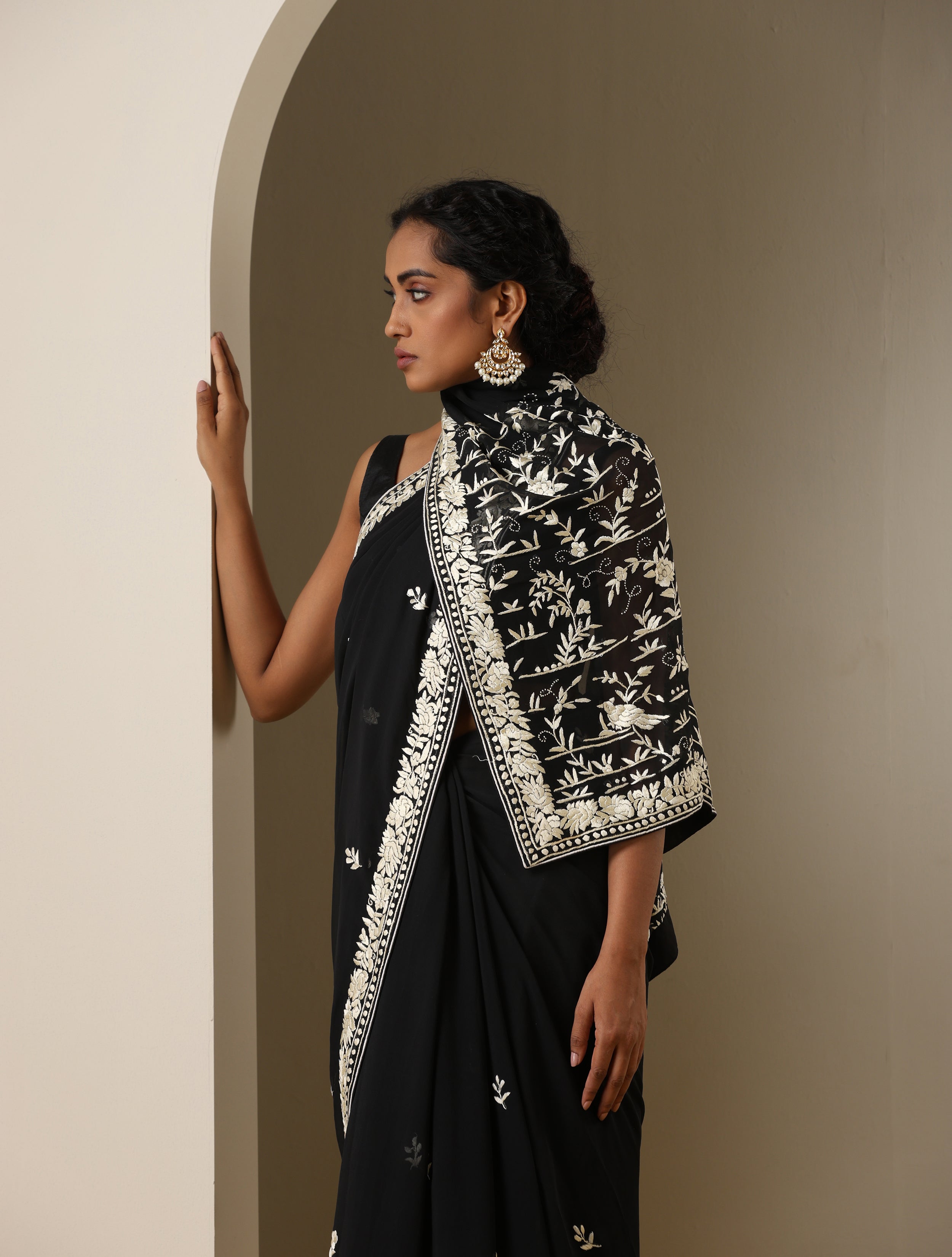 Parsi Gara Pure Georgette Saree