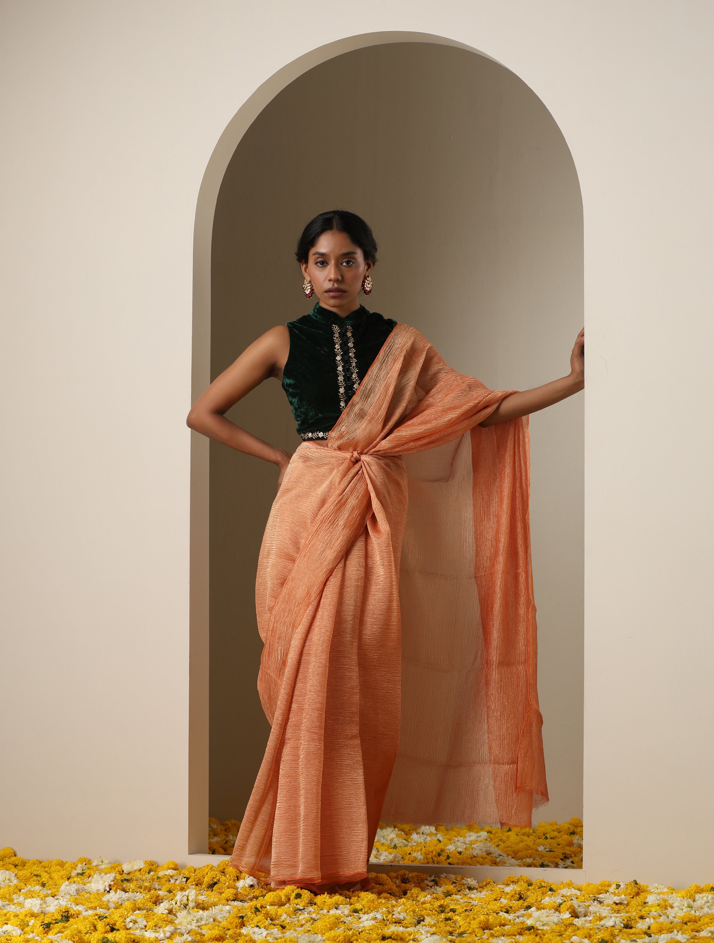 Banarasi Crush Tissue Silk Saree