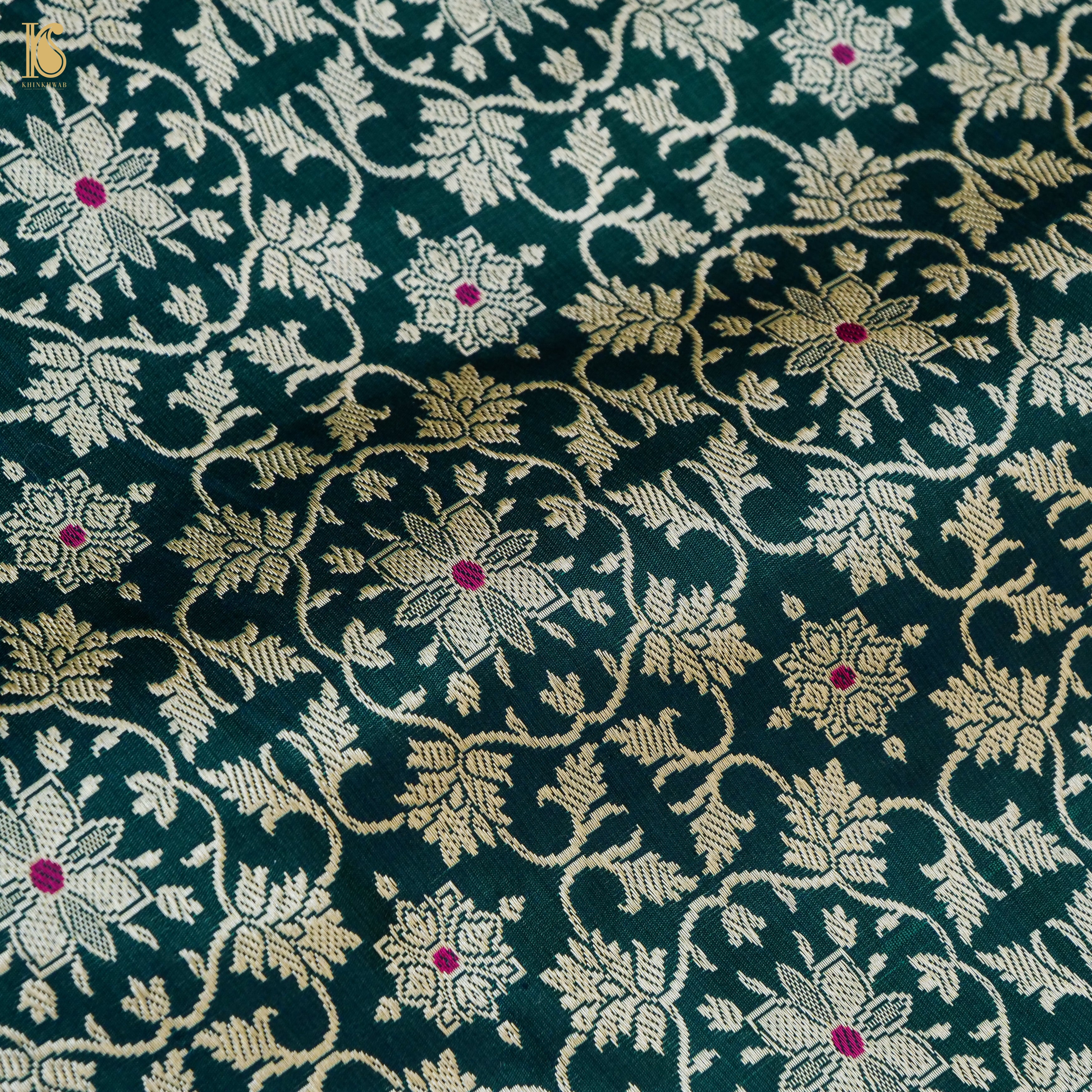 Handloom Banarasi Katan Silk Kalidar Mayura Gajraj Lehenga