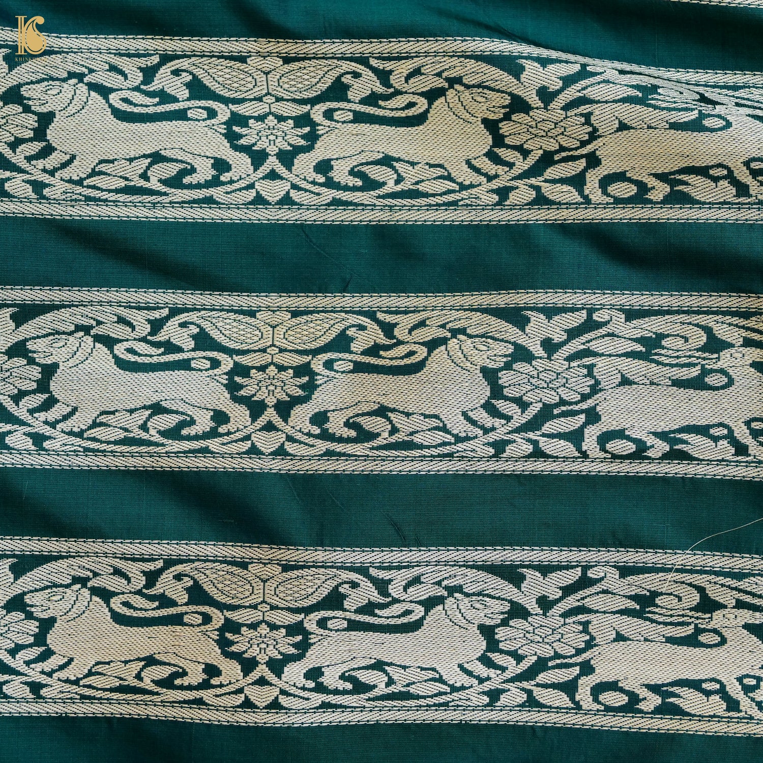 Handloom Banarasi Katan Silk Kalidar Mayura Gajraj Lehenga