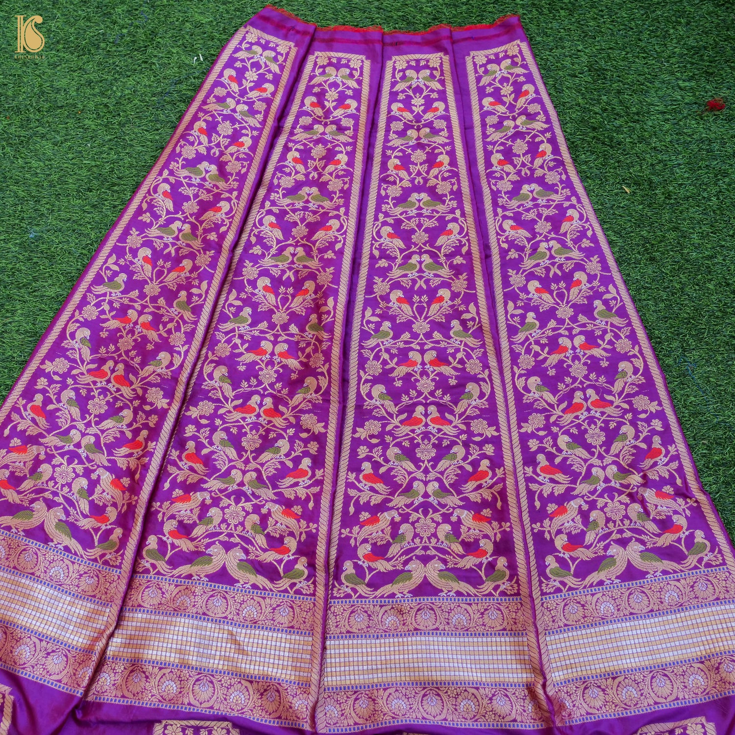 Handloom Banarasi Katan Silk Kalidar Kilikila Lehenga