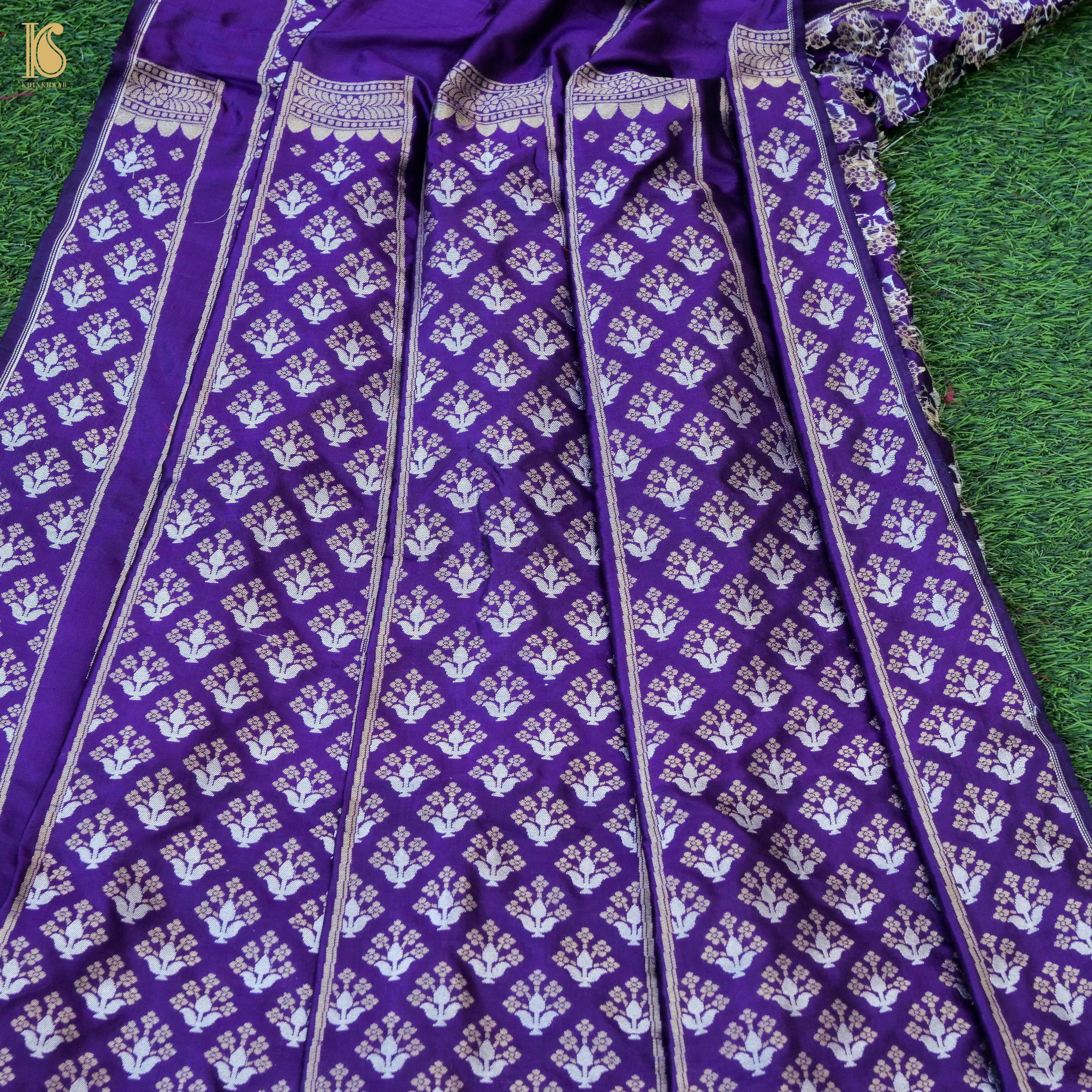 Handloom Banarasi Katan Silk Kalidar Ambrozia Lehenga