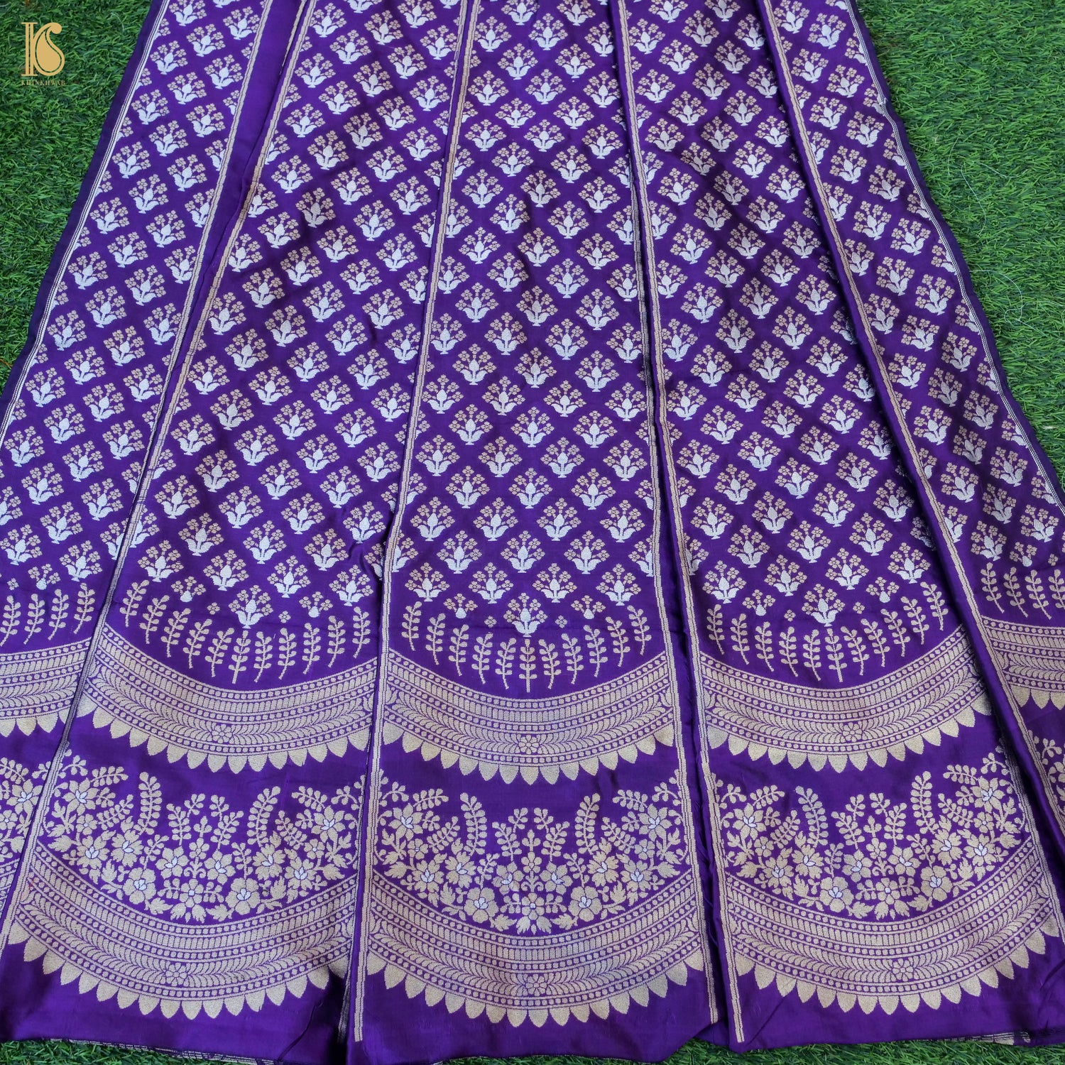 Handloom Banarasi Katan Silk Kalidar Ambrozia Lehenga