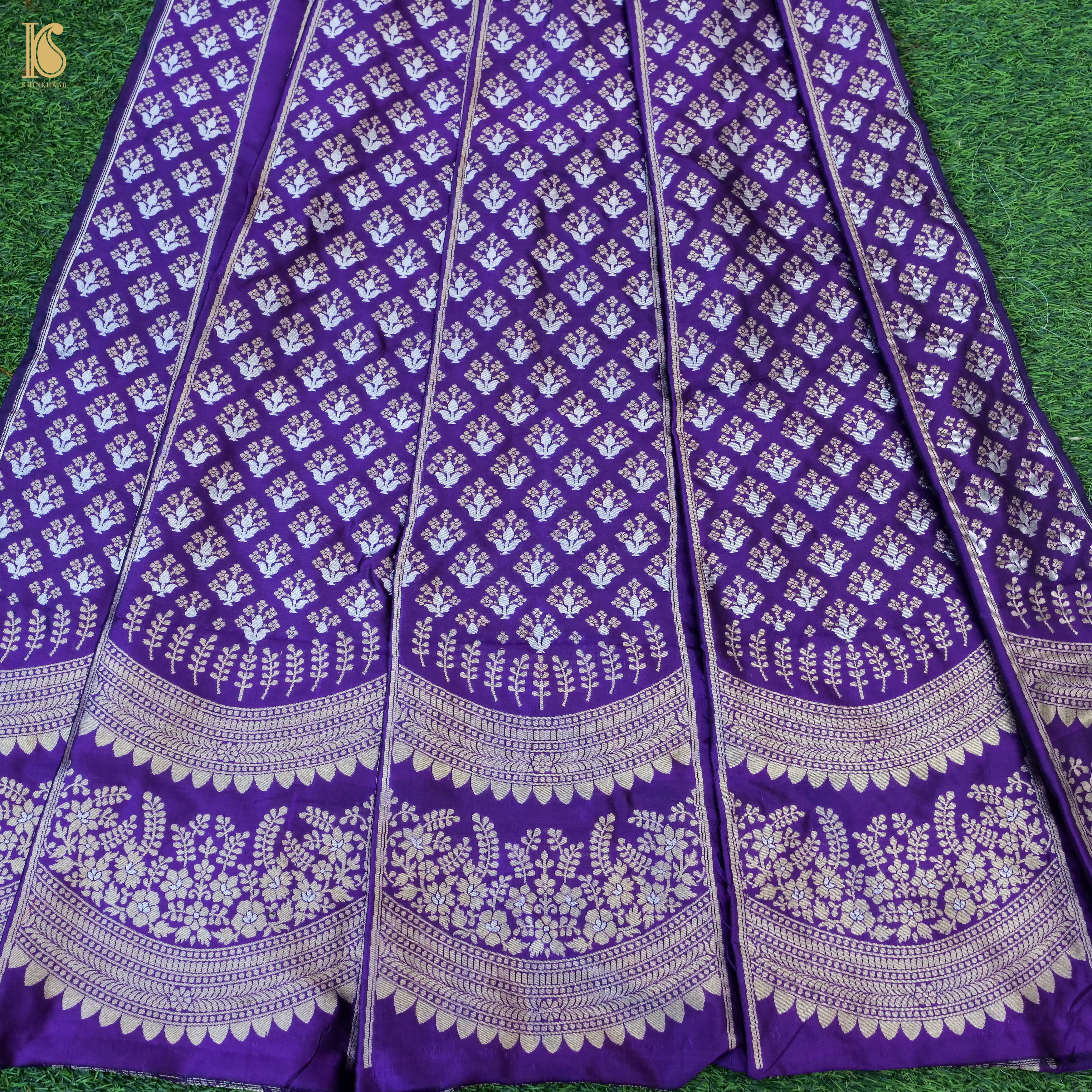 Handloom Banarasi Katan Silk Kalidar Ambrozia Lehenga