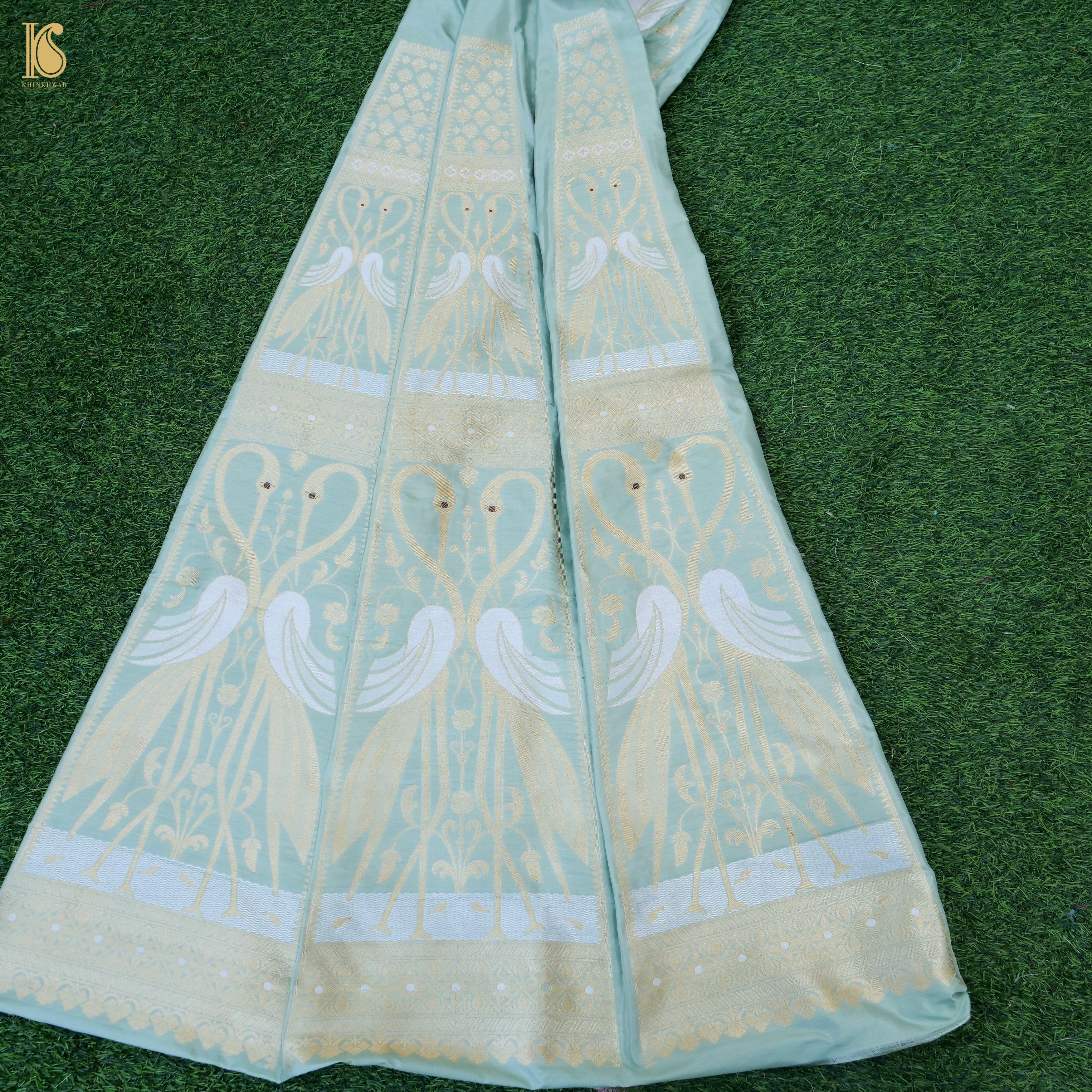 Handloom Banarasi Katan Silk Kalidar Swanwi Lehenga