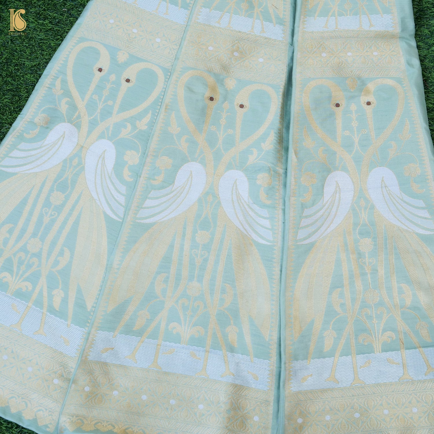 Handloom Banarasi Katan Silk Kalidar Swanwi Lehenga