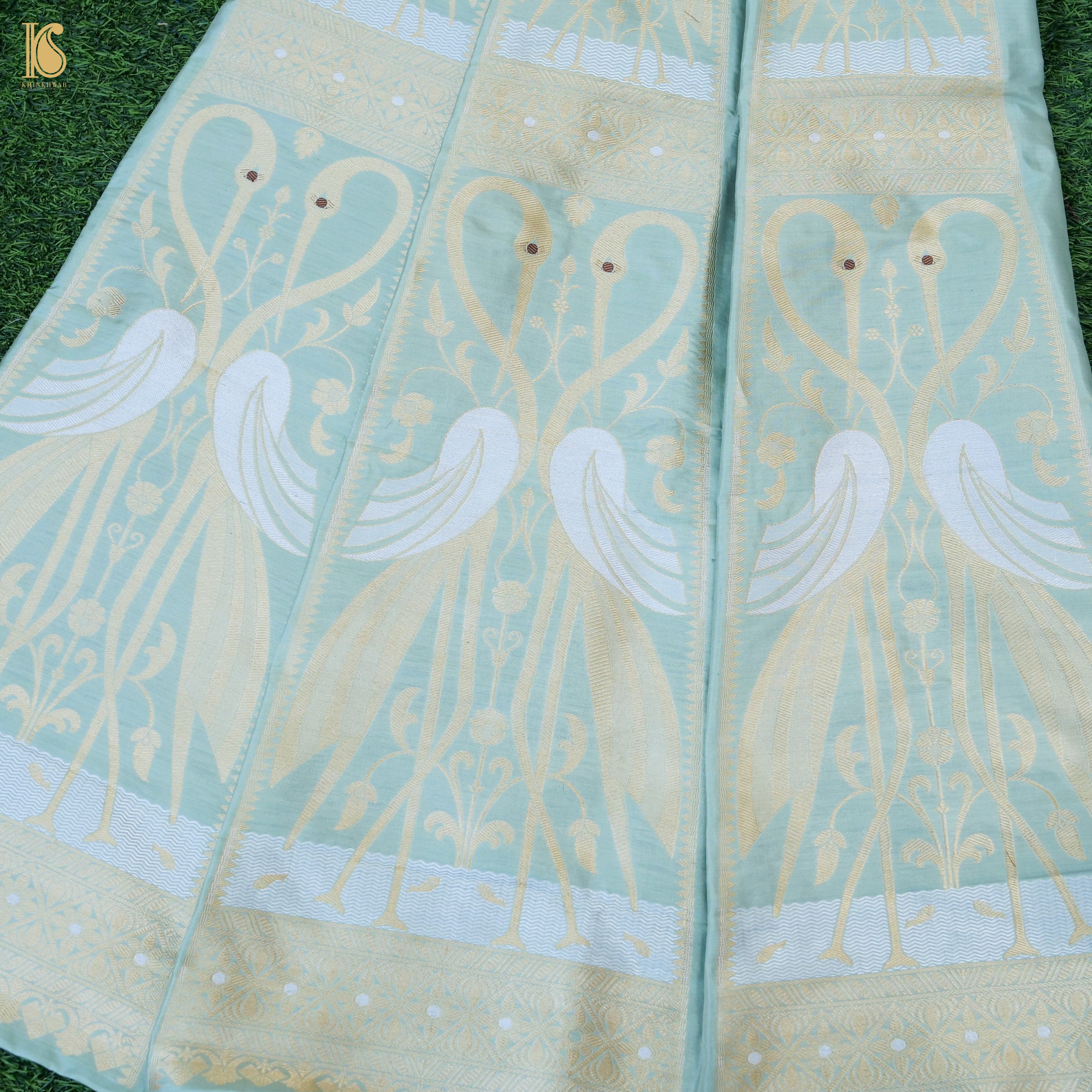 Handloom Banarasi Katan Silk Kalidar Swanwi Lehenga