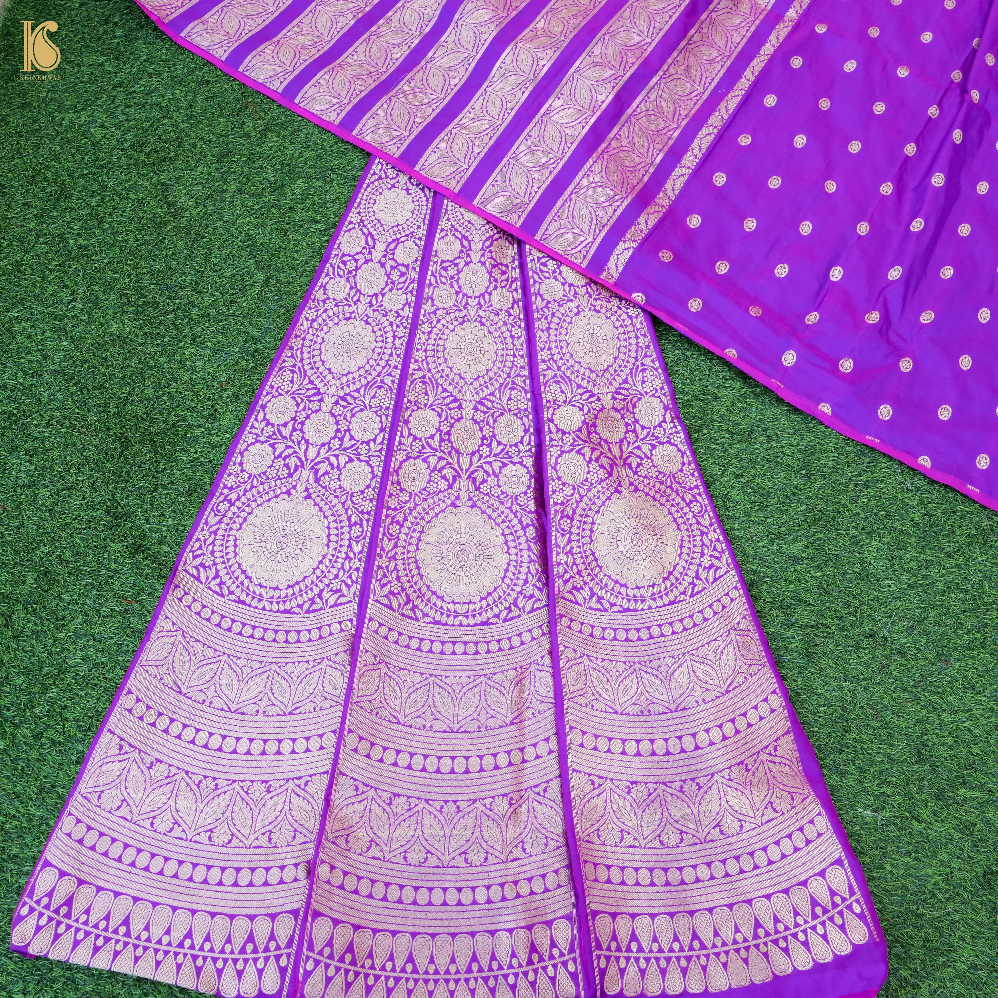 Handloom Banarasi Katan Silk Kalidar Neerja Lehenga