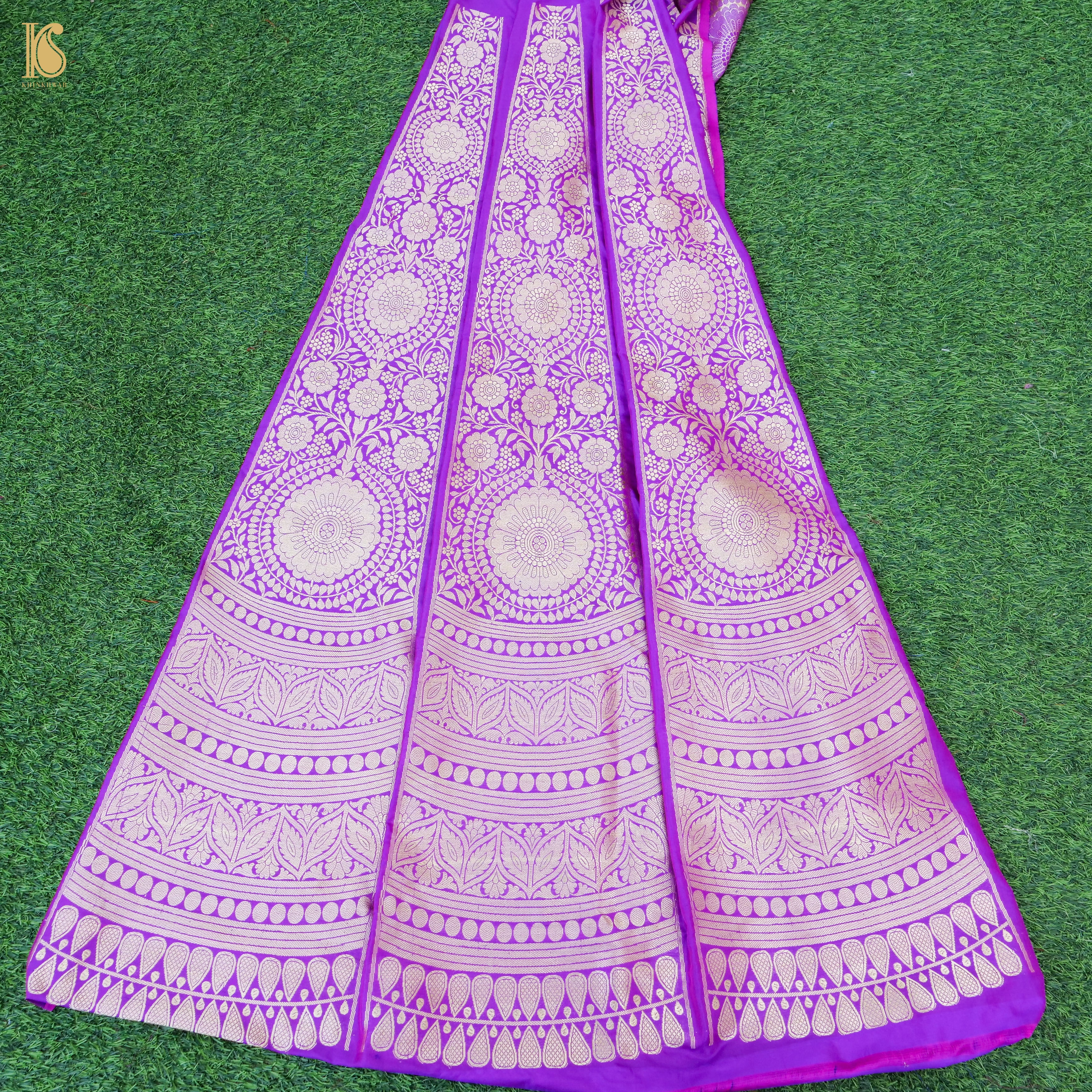 Handloom Banarasi Katan Silk Kalidar Neerja Lehenga
