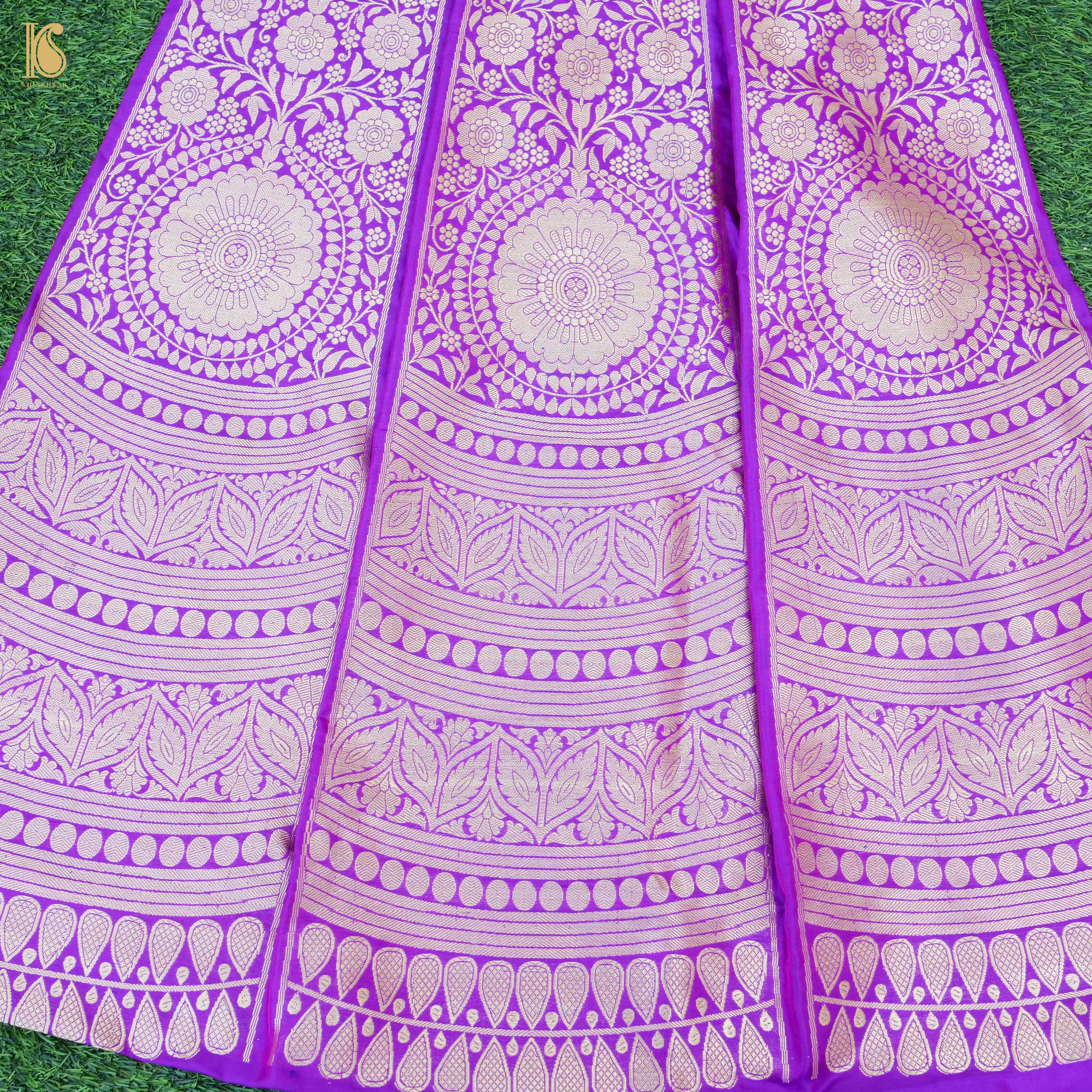 Handloom Banarasi Katan Silk Kalidar Neerja Lehenga