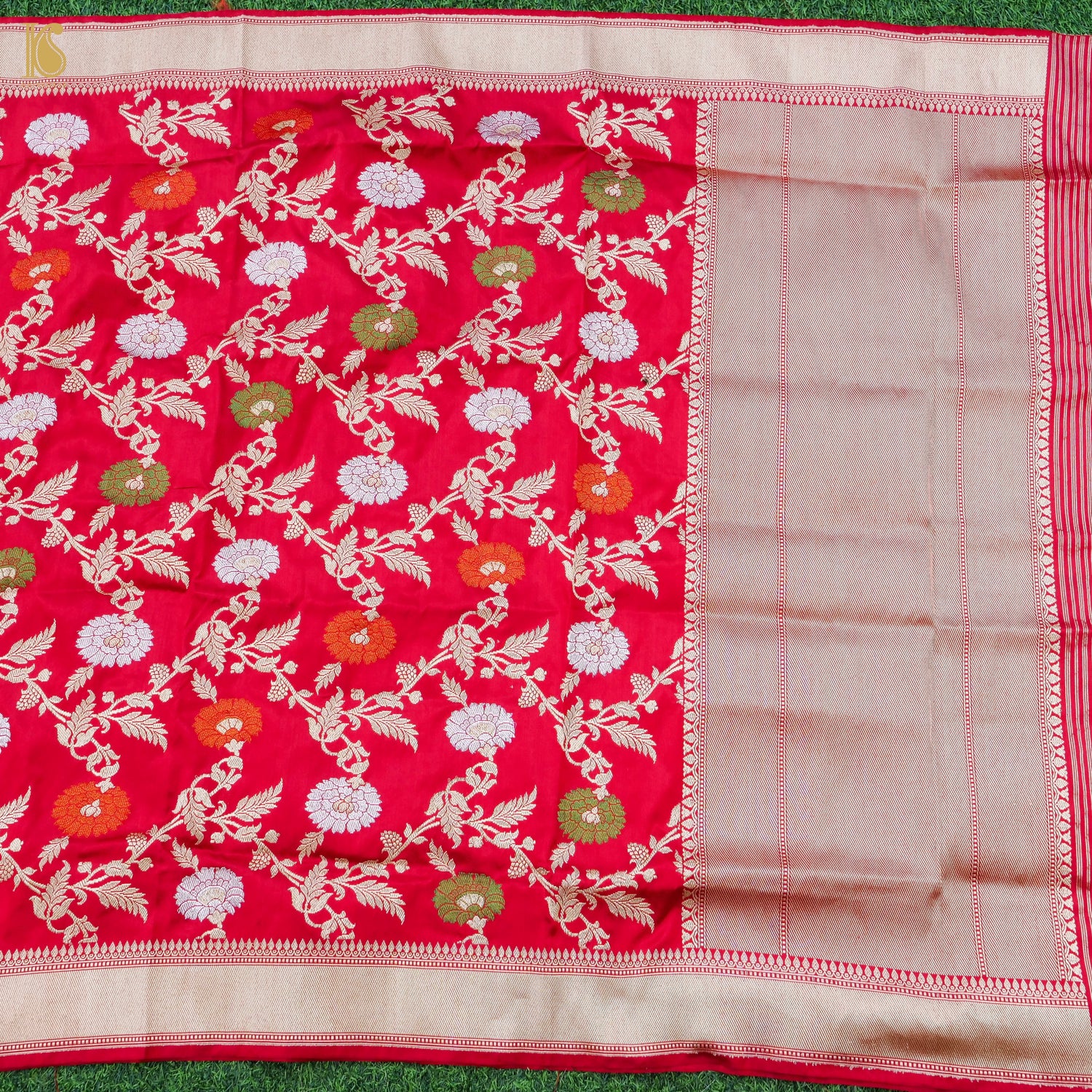 Handwoven Banarasi Katan Silk Kadwa Dupatta