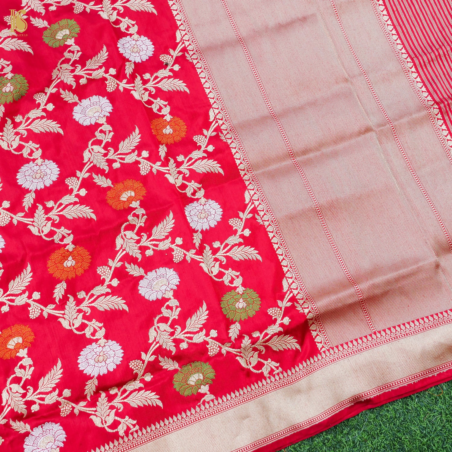 Handwoven Banarasi Katan Silk Kadwa Dupatta