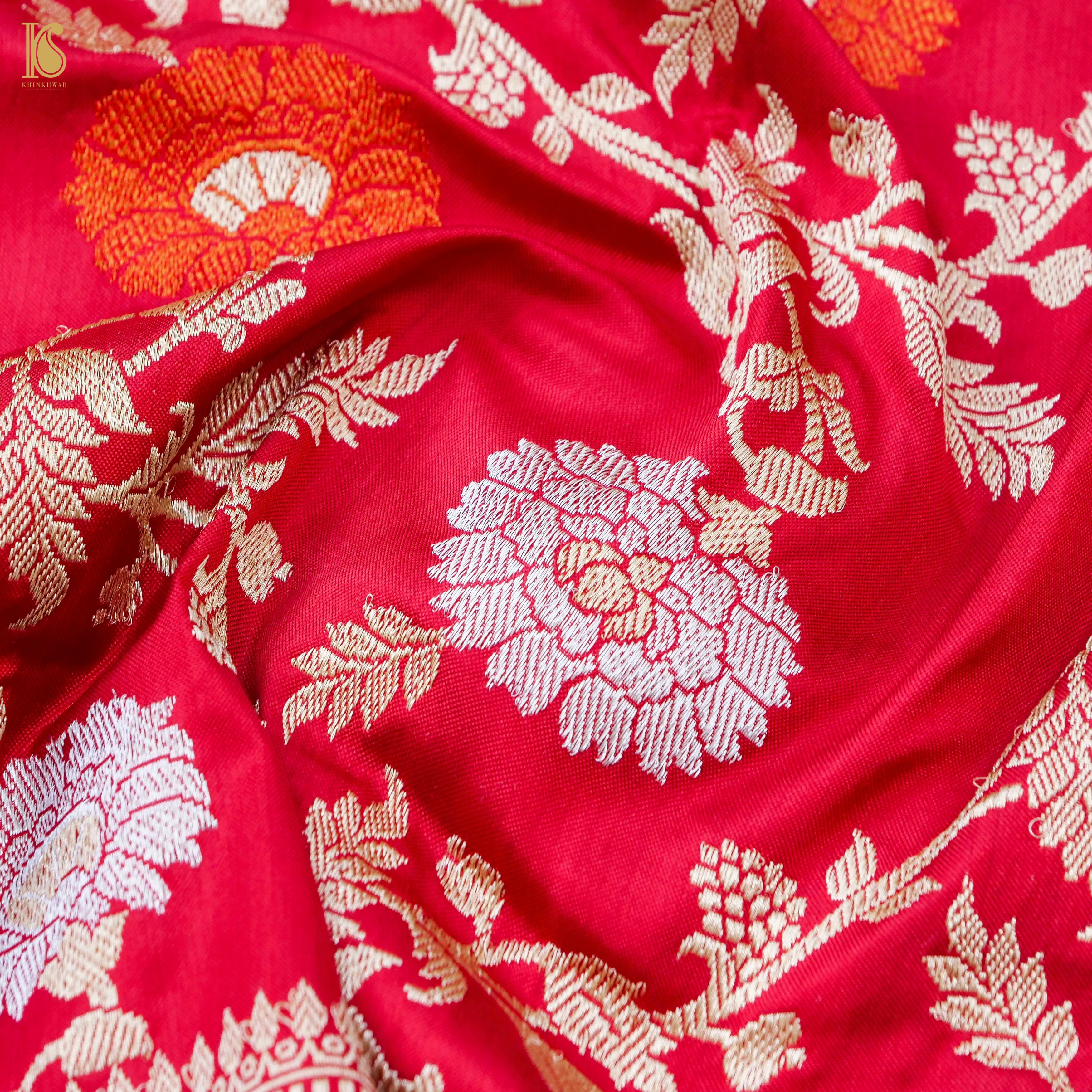 Handwoven Banarasi Katan Silk Kadwa Dupatta