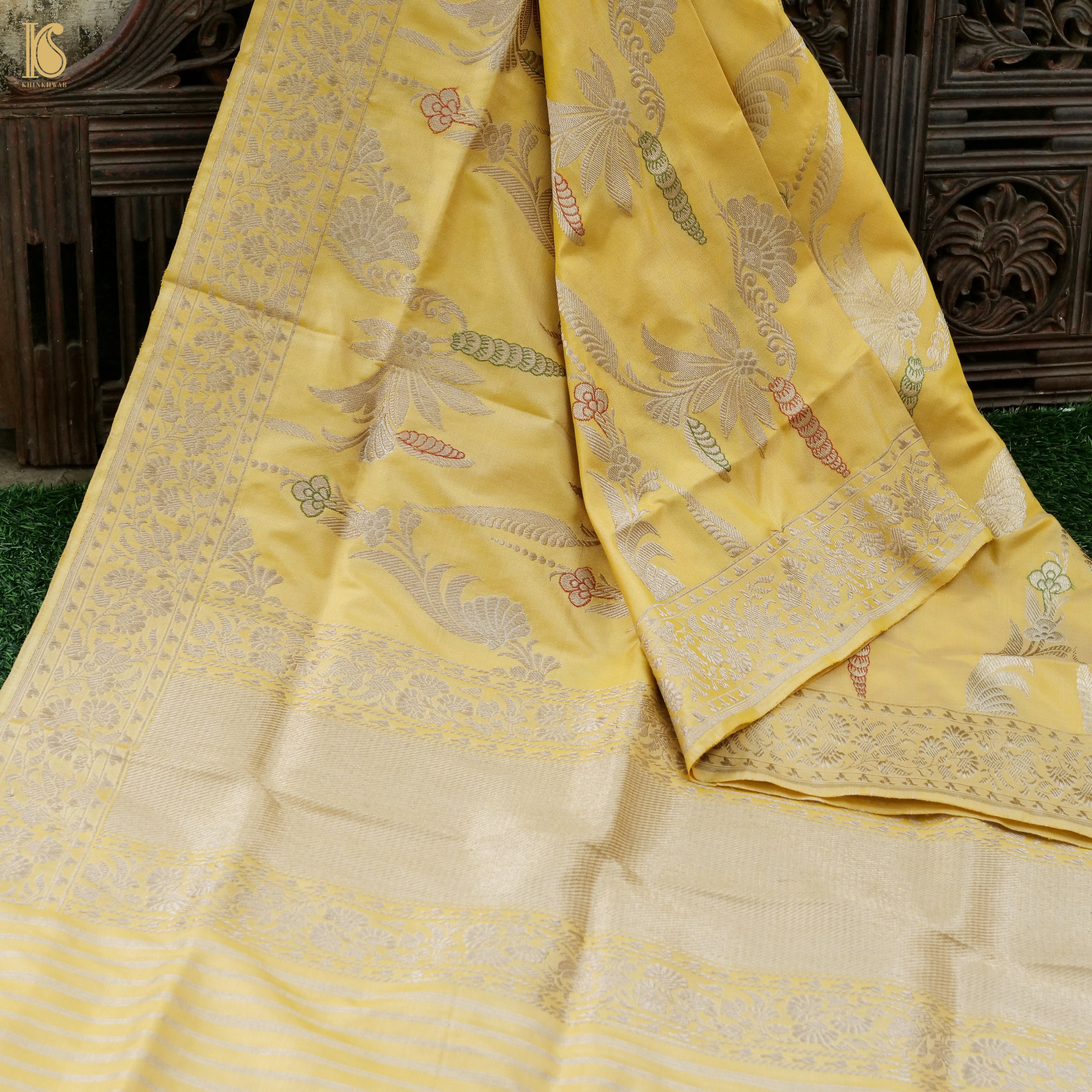 Handwoven Banarasi Katan Silk Kadwa Dupatta