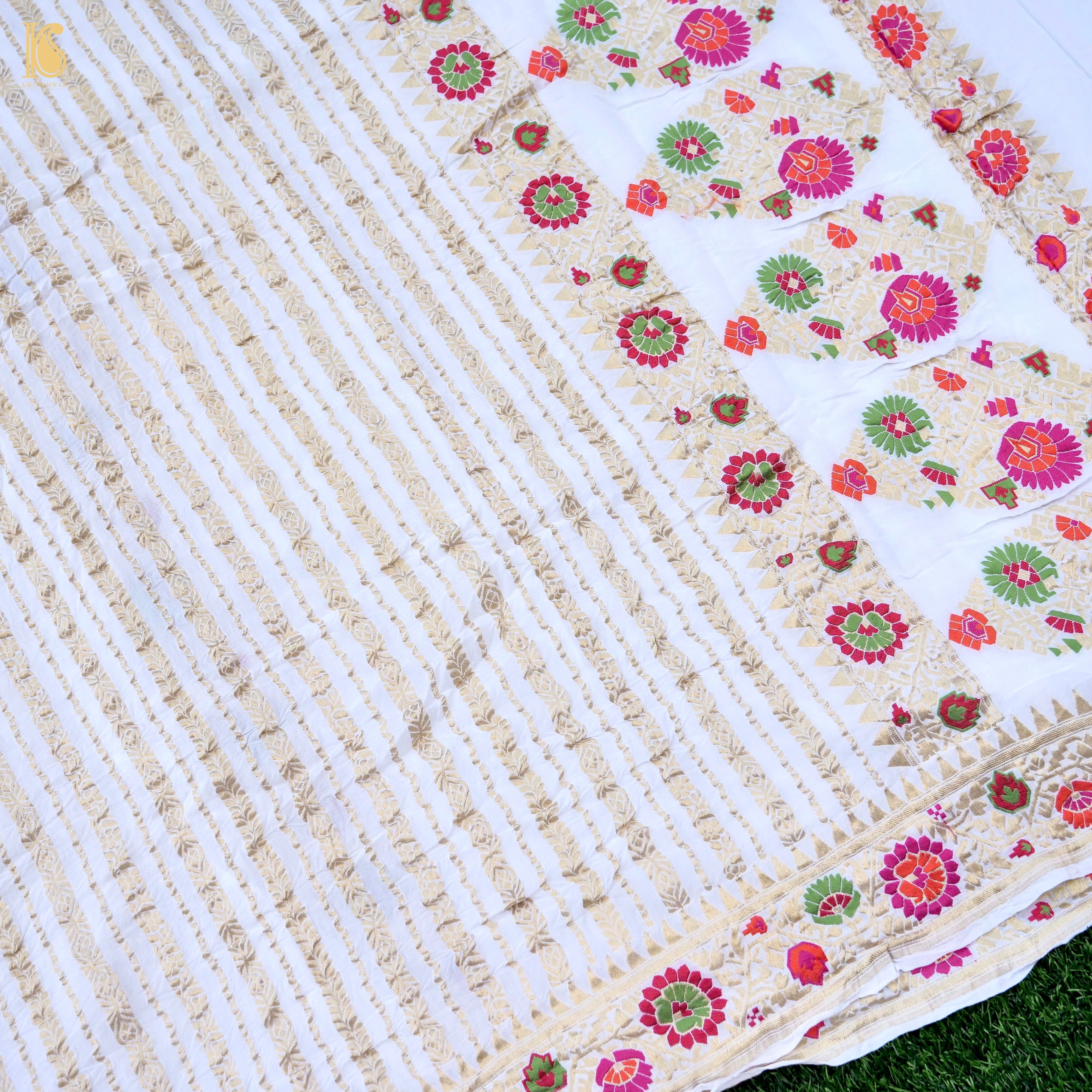 Dyeable Pure Georgette Banarasi Meenakari Saree