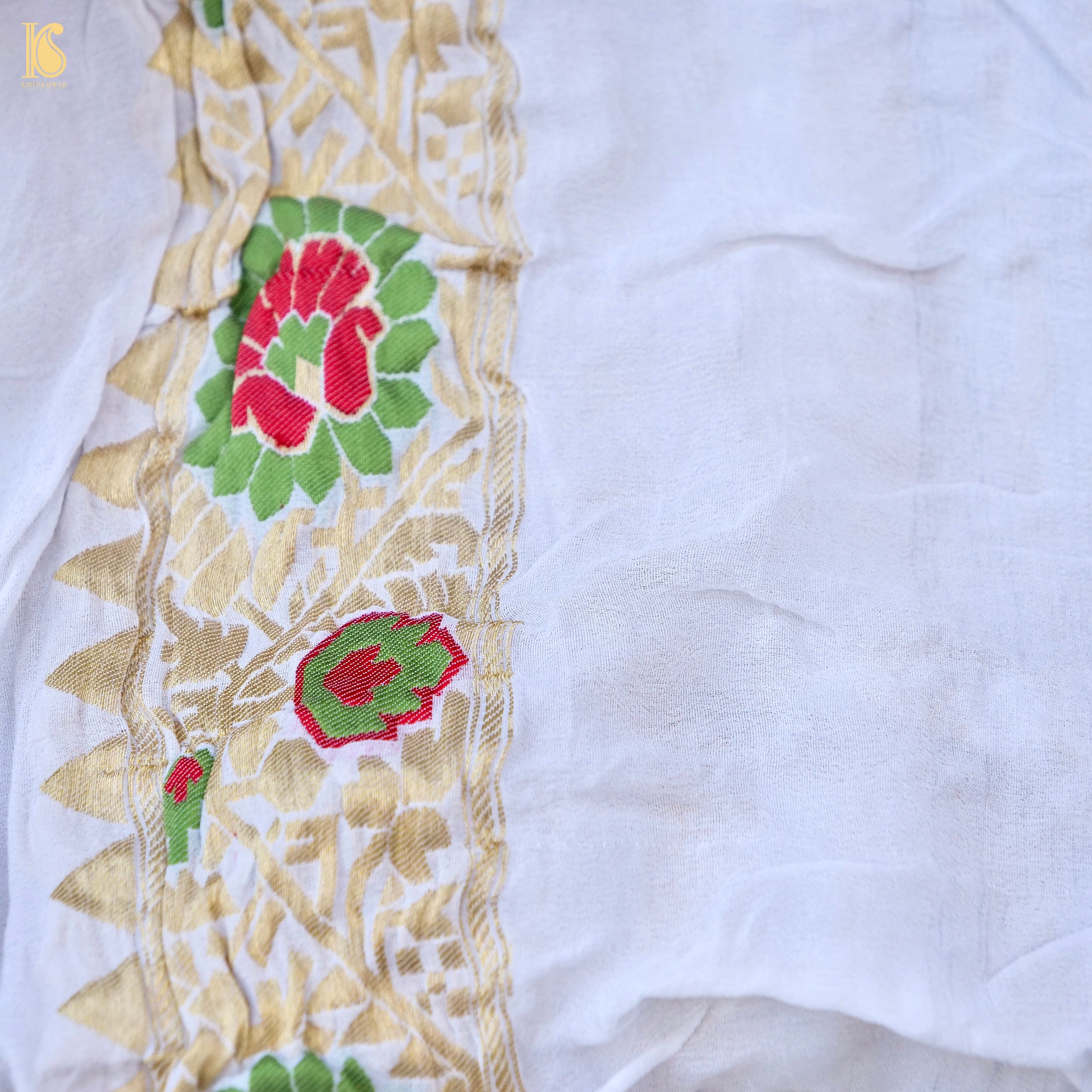 Dyeable Pure Georgette Banarasi Meenakari Saree