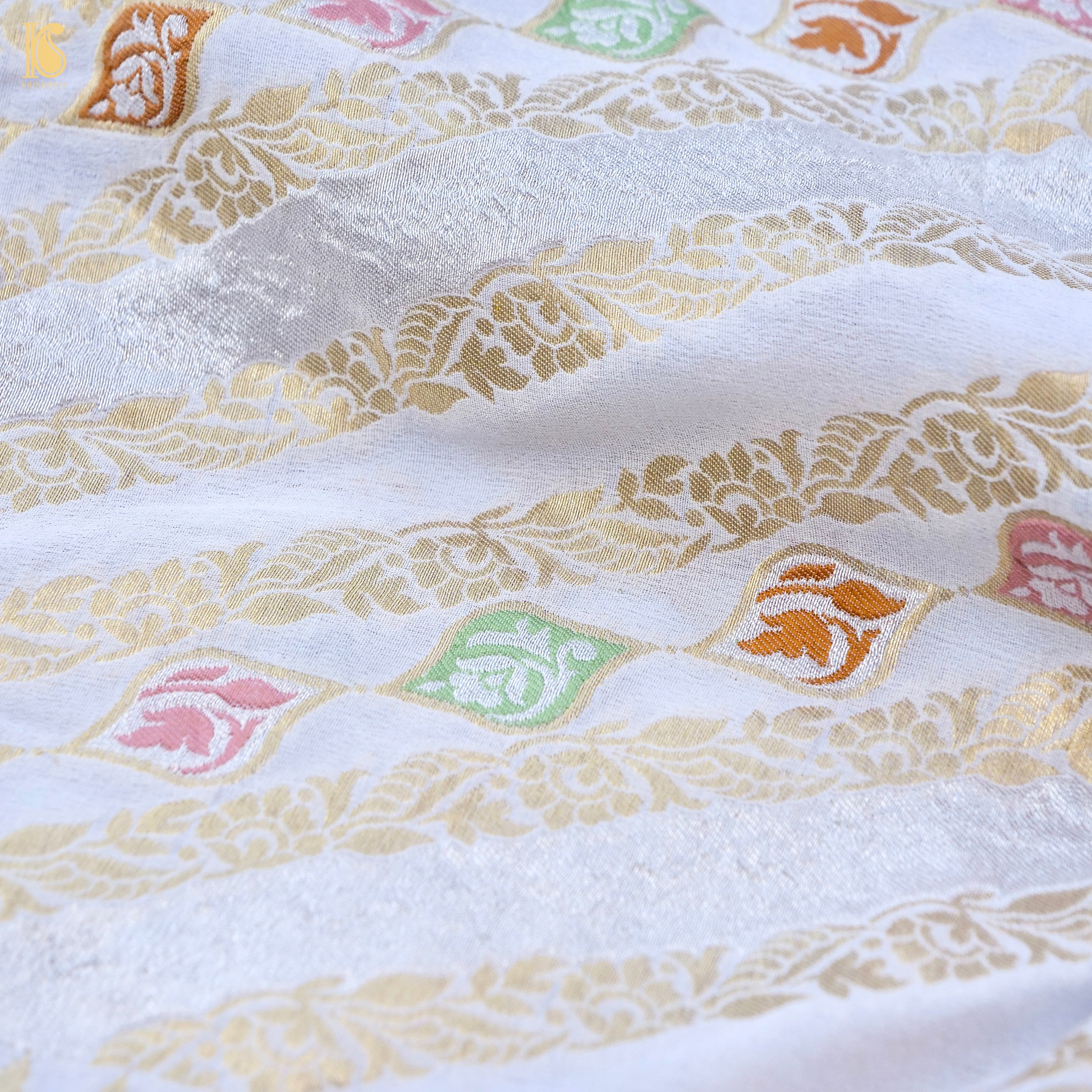 Dyeable Pure Georgette Banarasi Stripes Saree