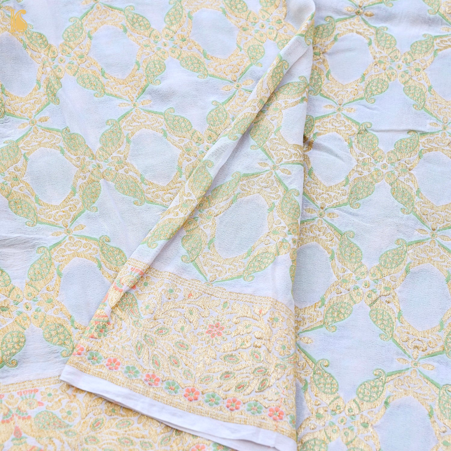 Georgette Silk Meenakari Banarasi Dupatta