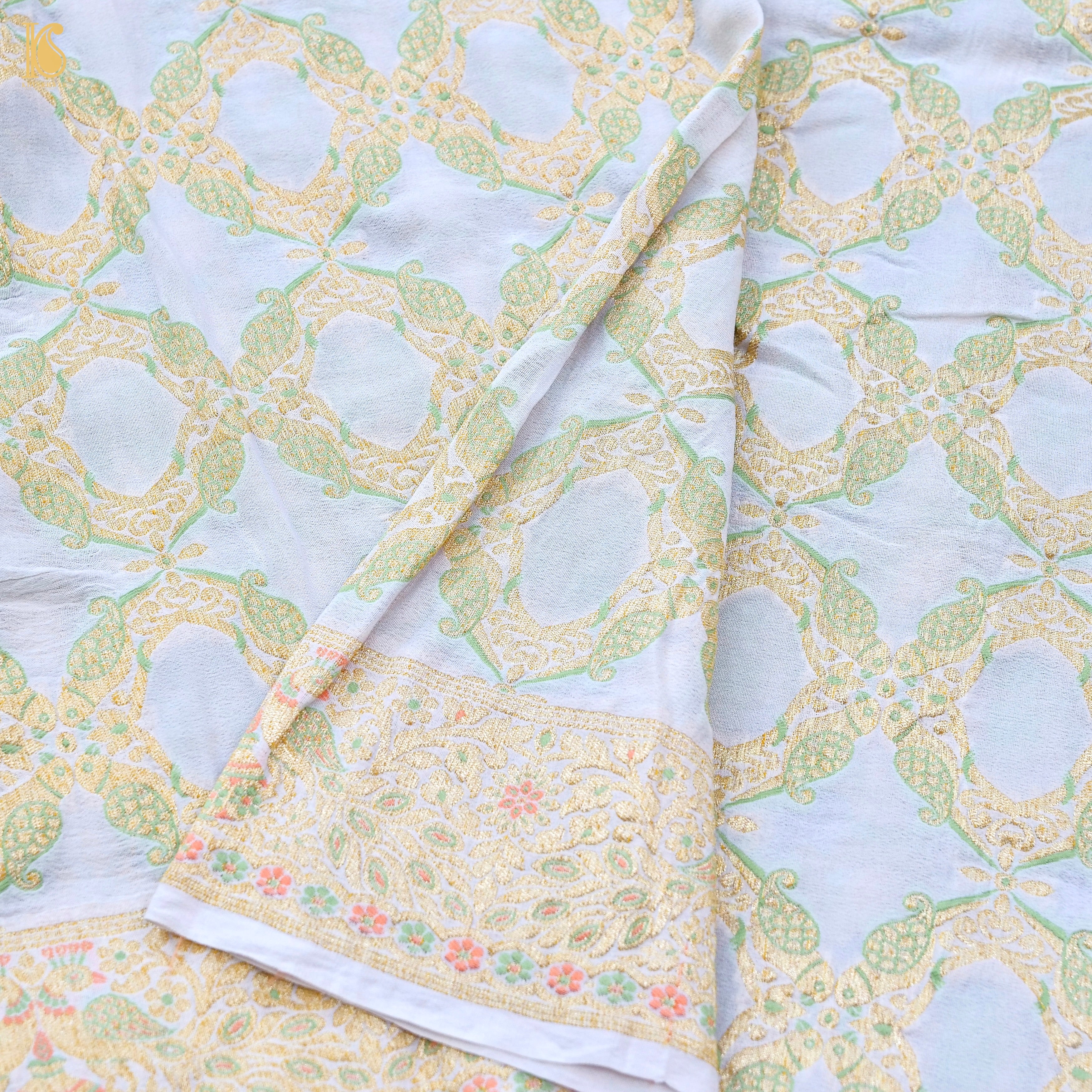 Georgette Silk Meenakari Banarasi Dupatta
