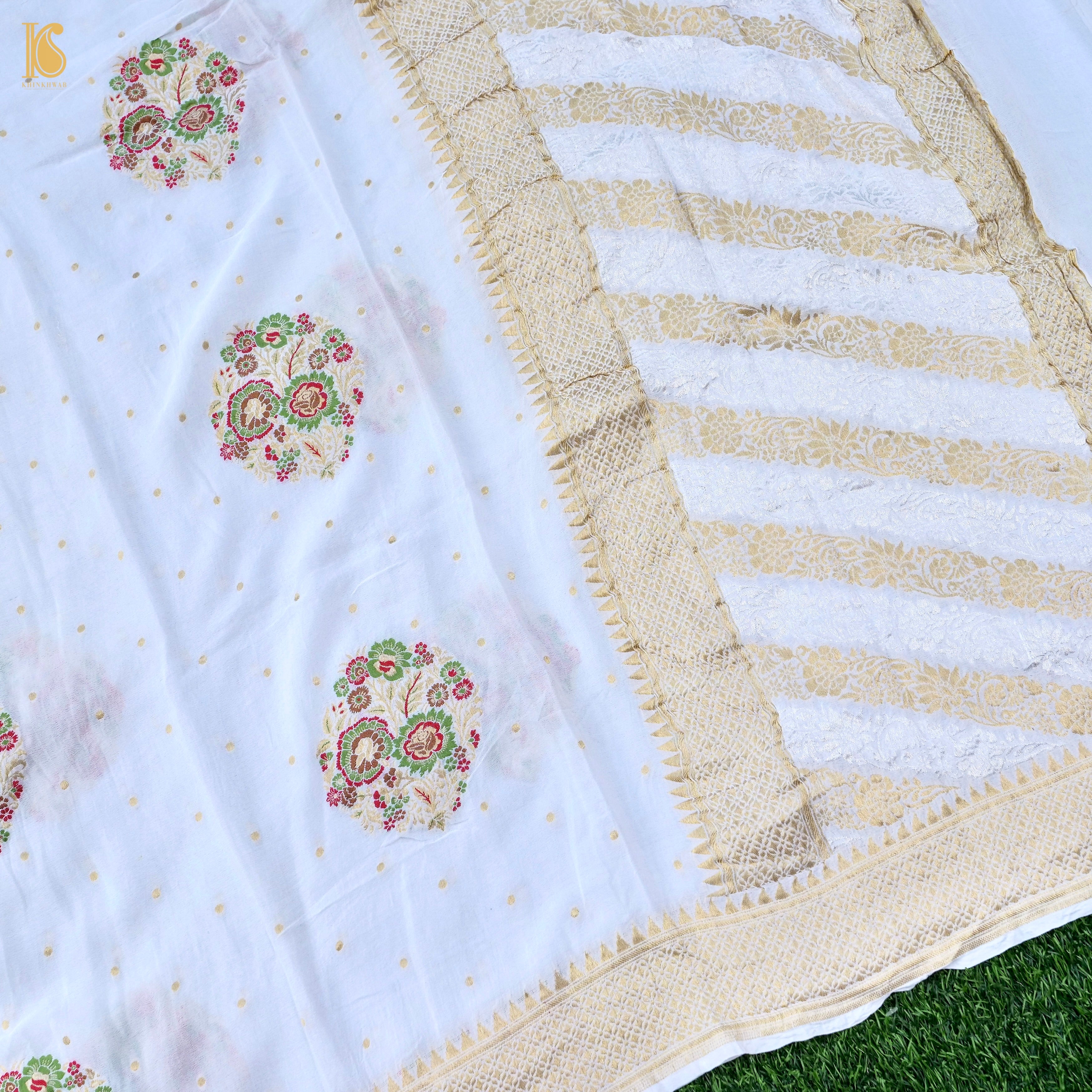 Georgette Silk Banarasi Flower Dupatta