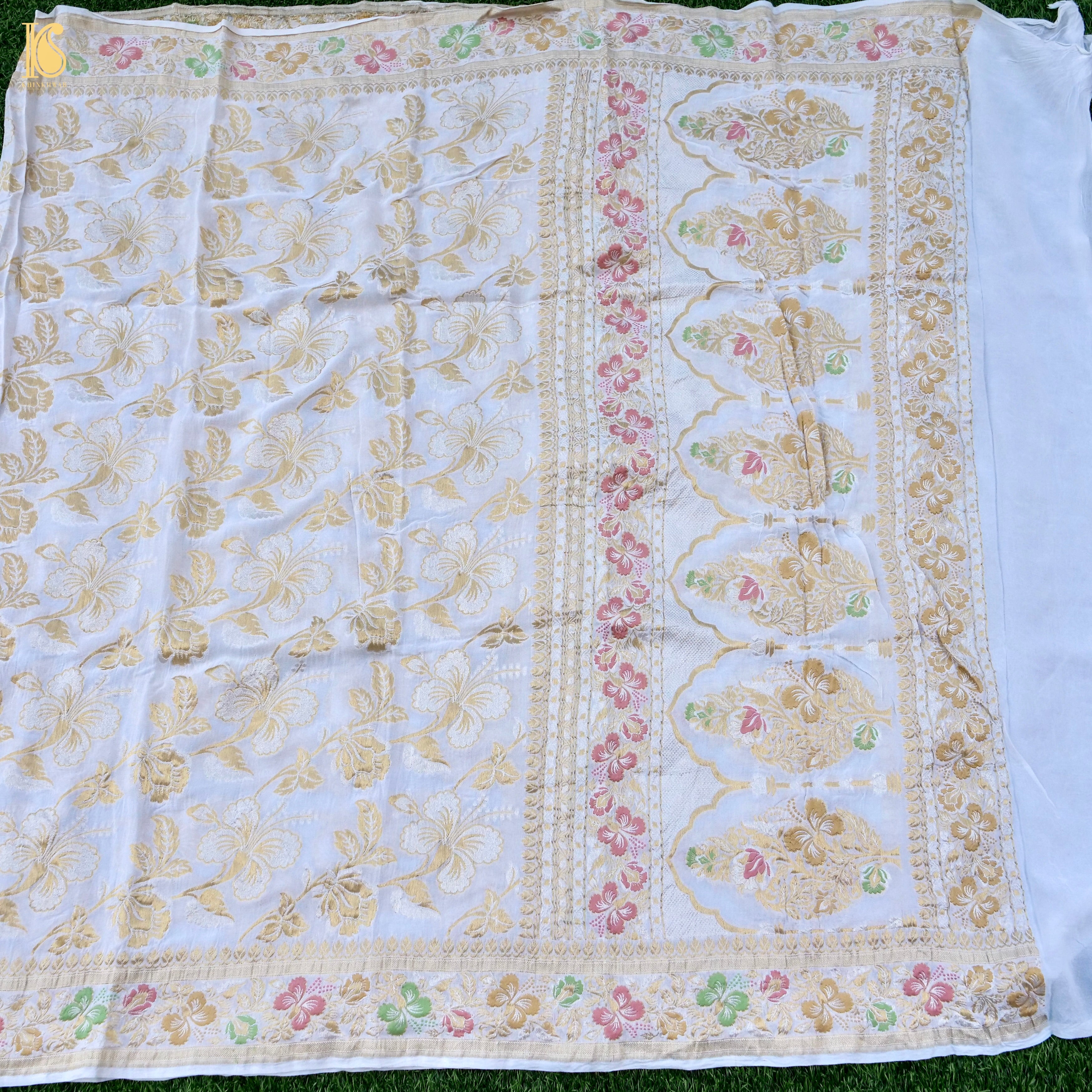 Georgette Banarasi Dahlia Dyeable Dupatta