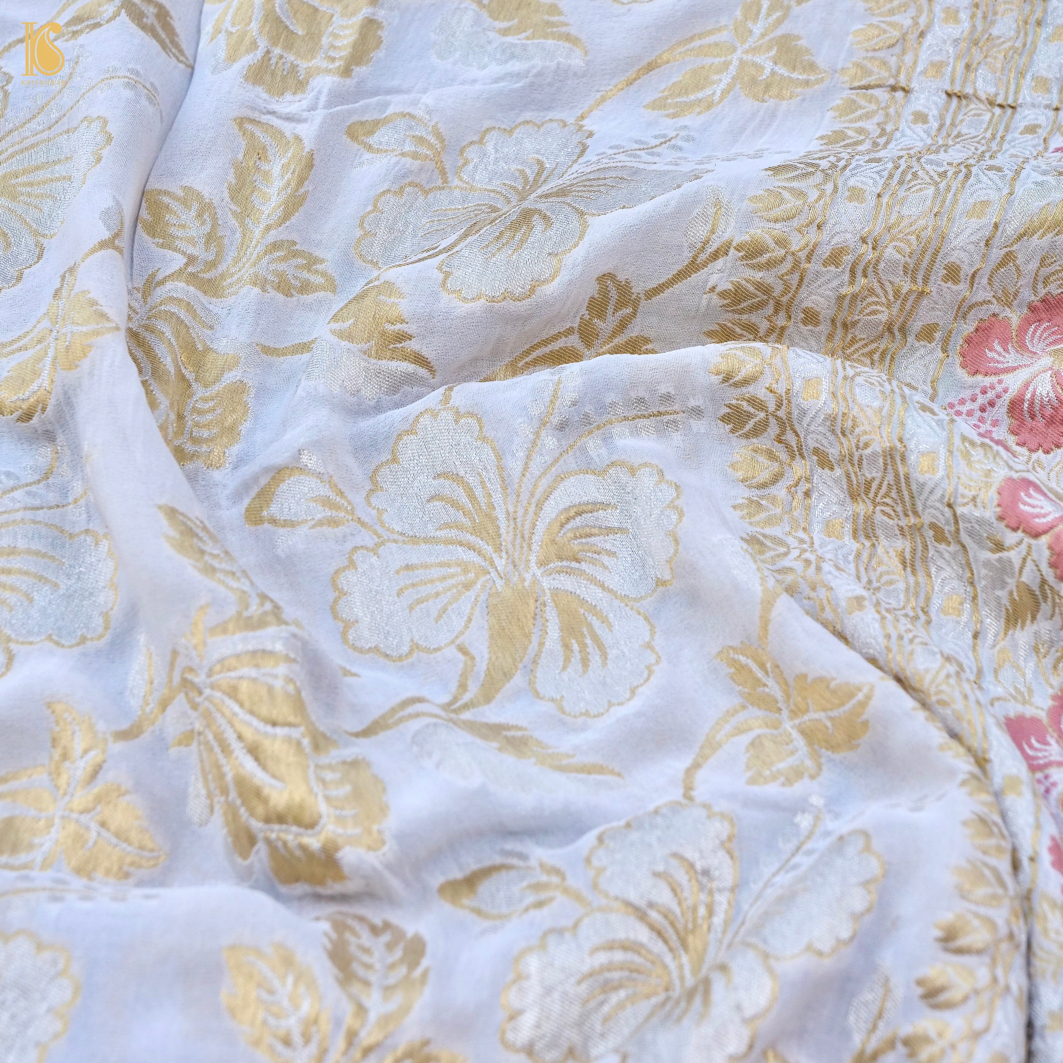 Georgette Banarasi Dahlia Dyeable Dupatta