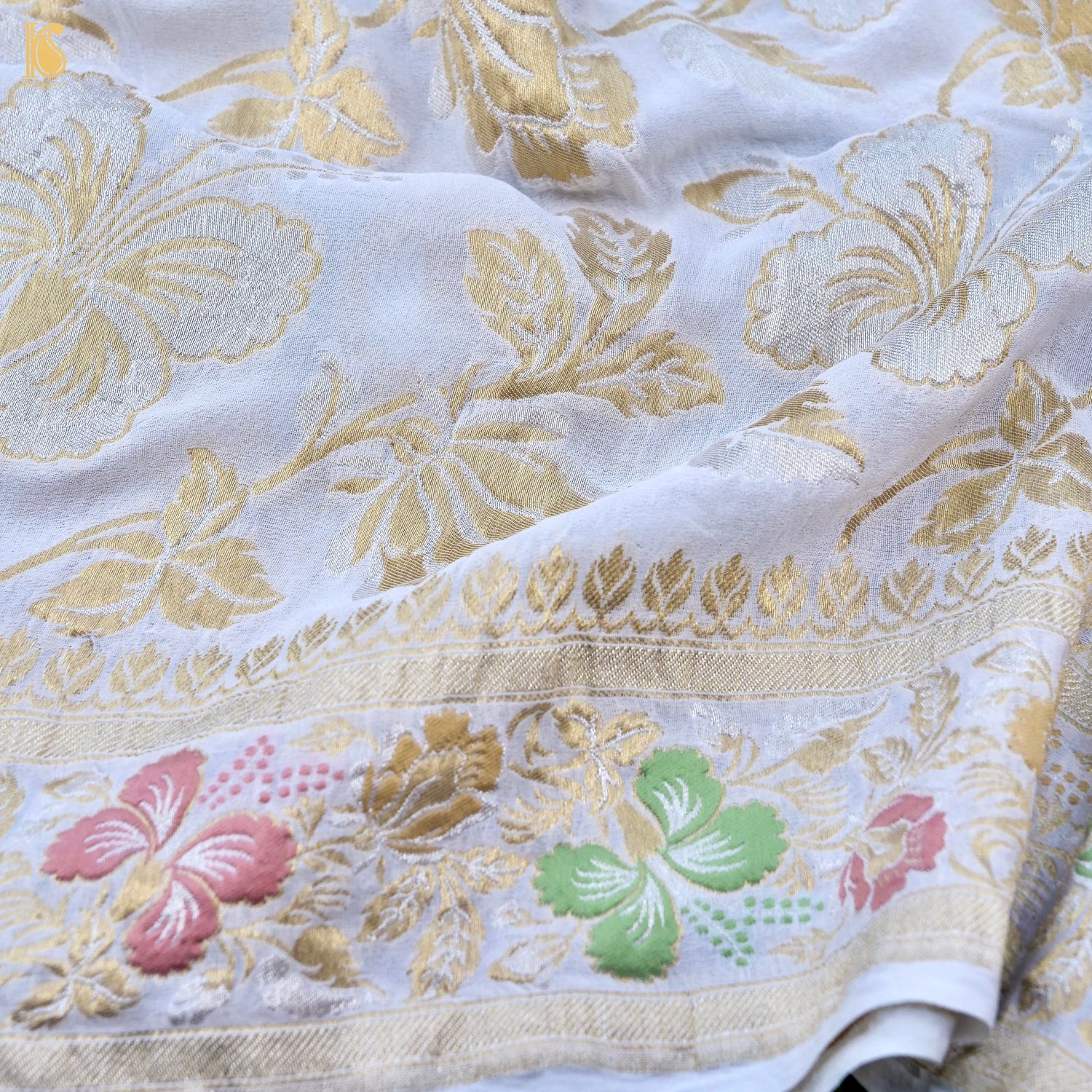 Georgette Banarasi Dahlia Dyeable Dupatta
