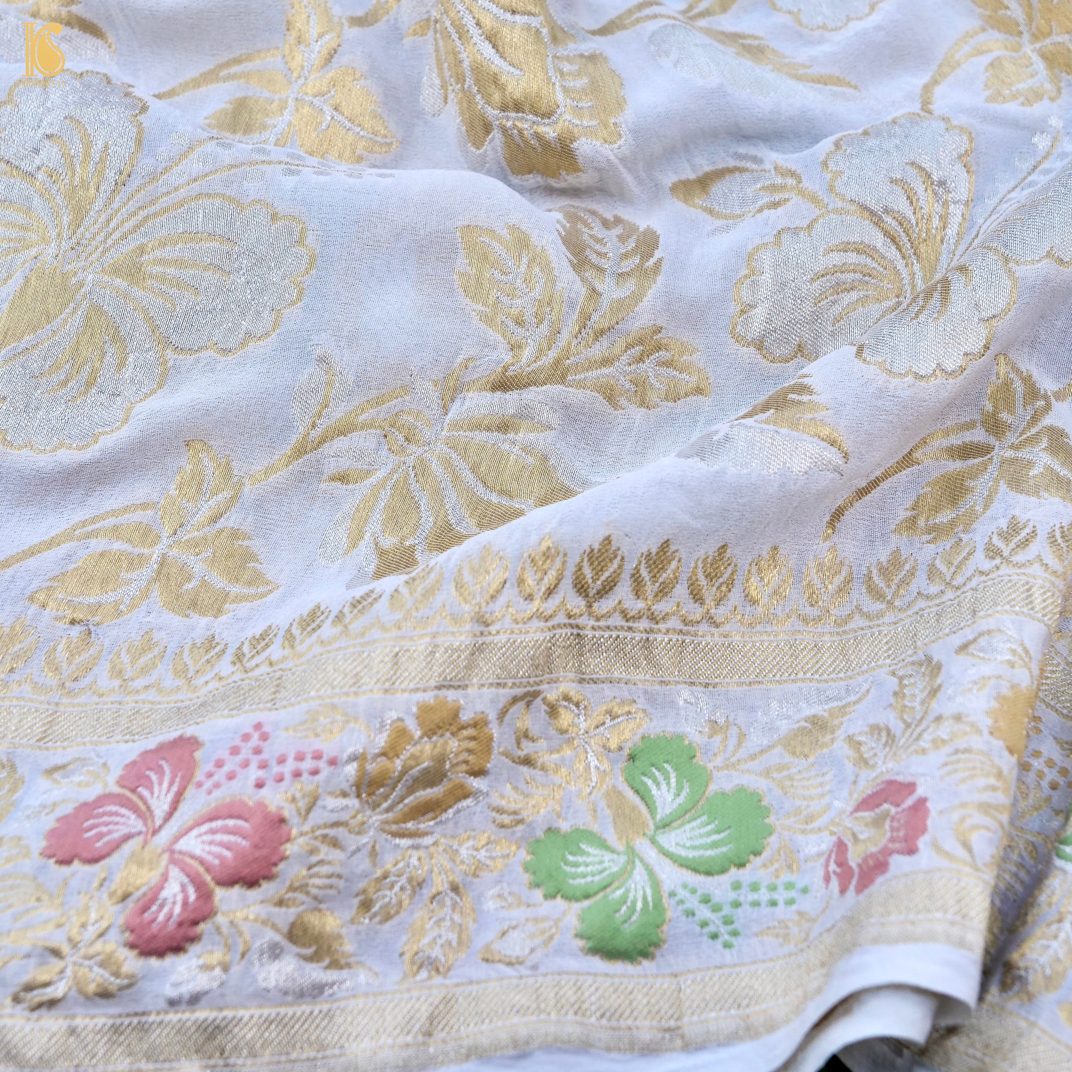 Georgette Banarasi Dahlia Dyeable Dupatta