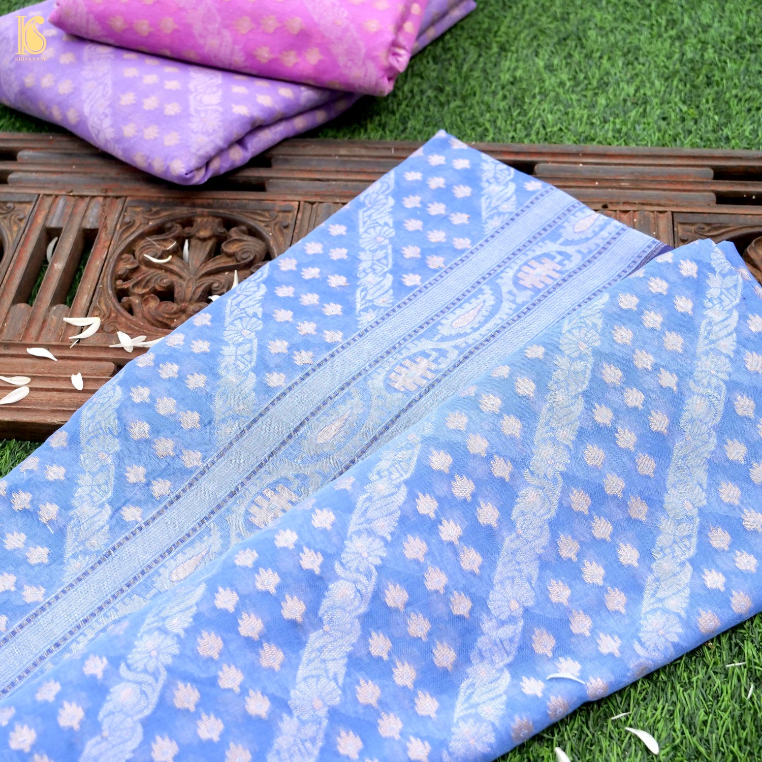 Banarasi Cotton Handloom Jamdani Ektara Saree