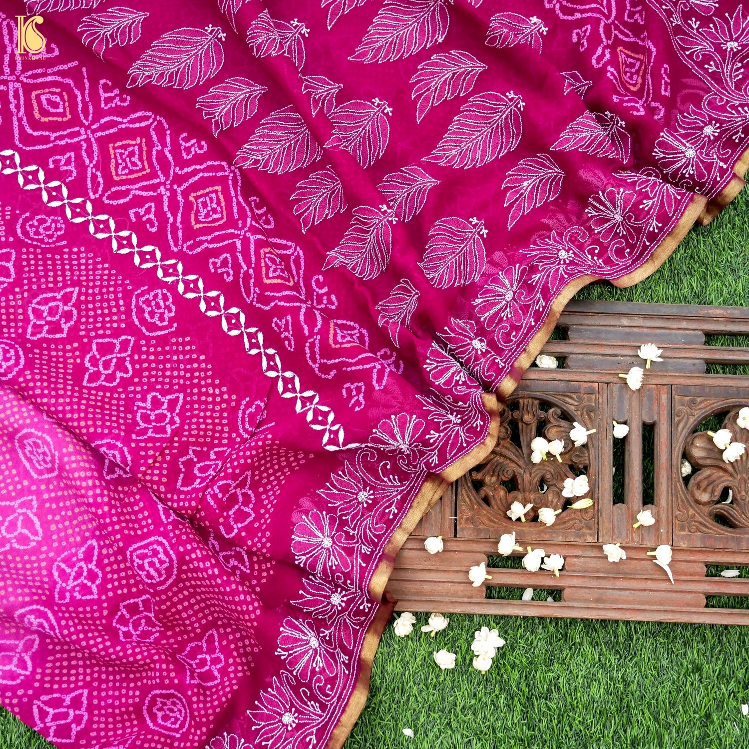 Chikankari Bandhani Georgette Saree