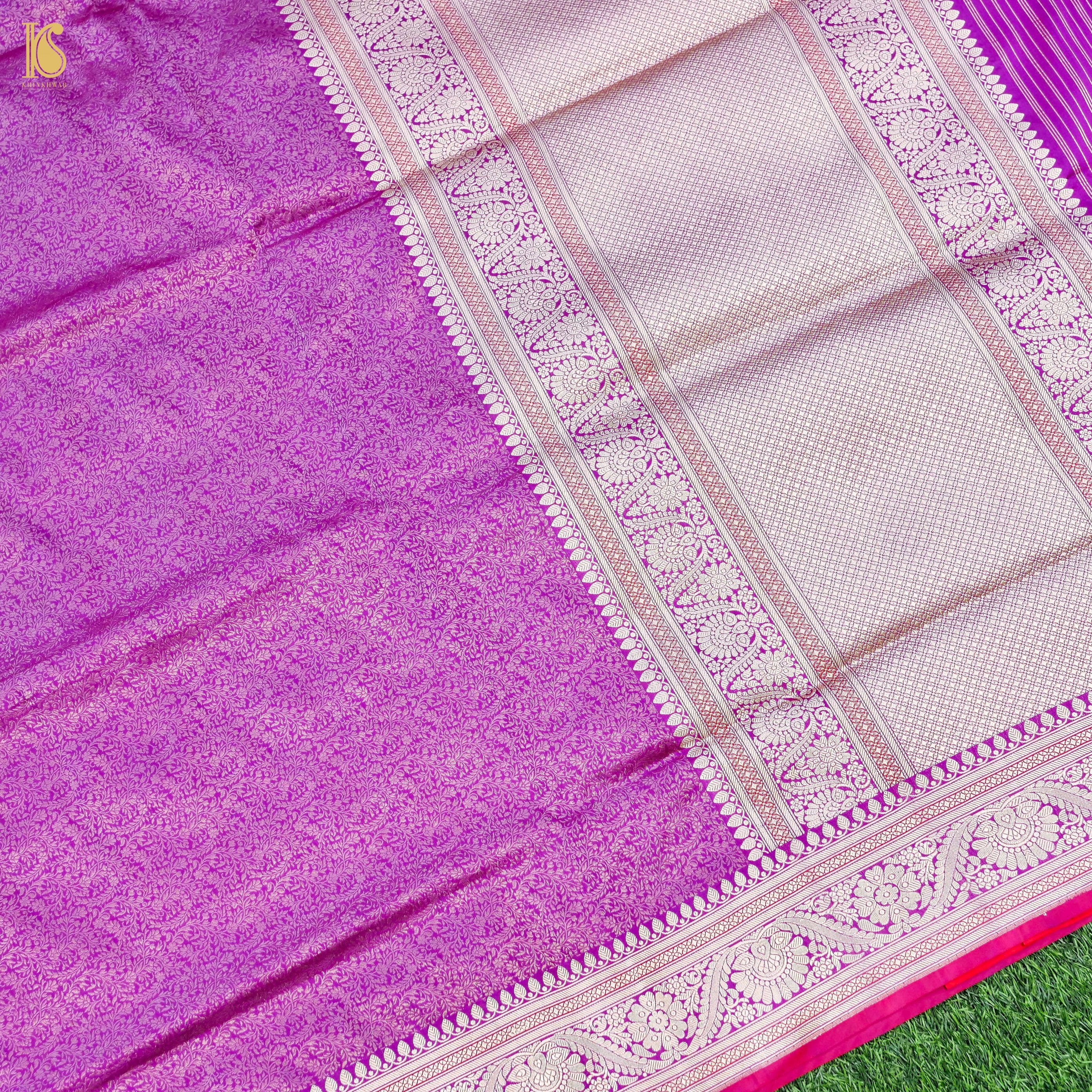 Handloom Banarasi Katan Silk Zari Tanchoi Saree