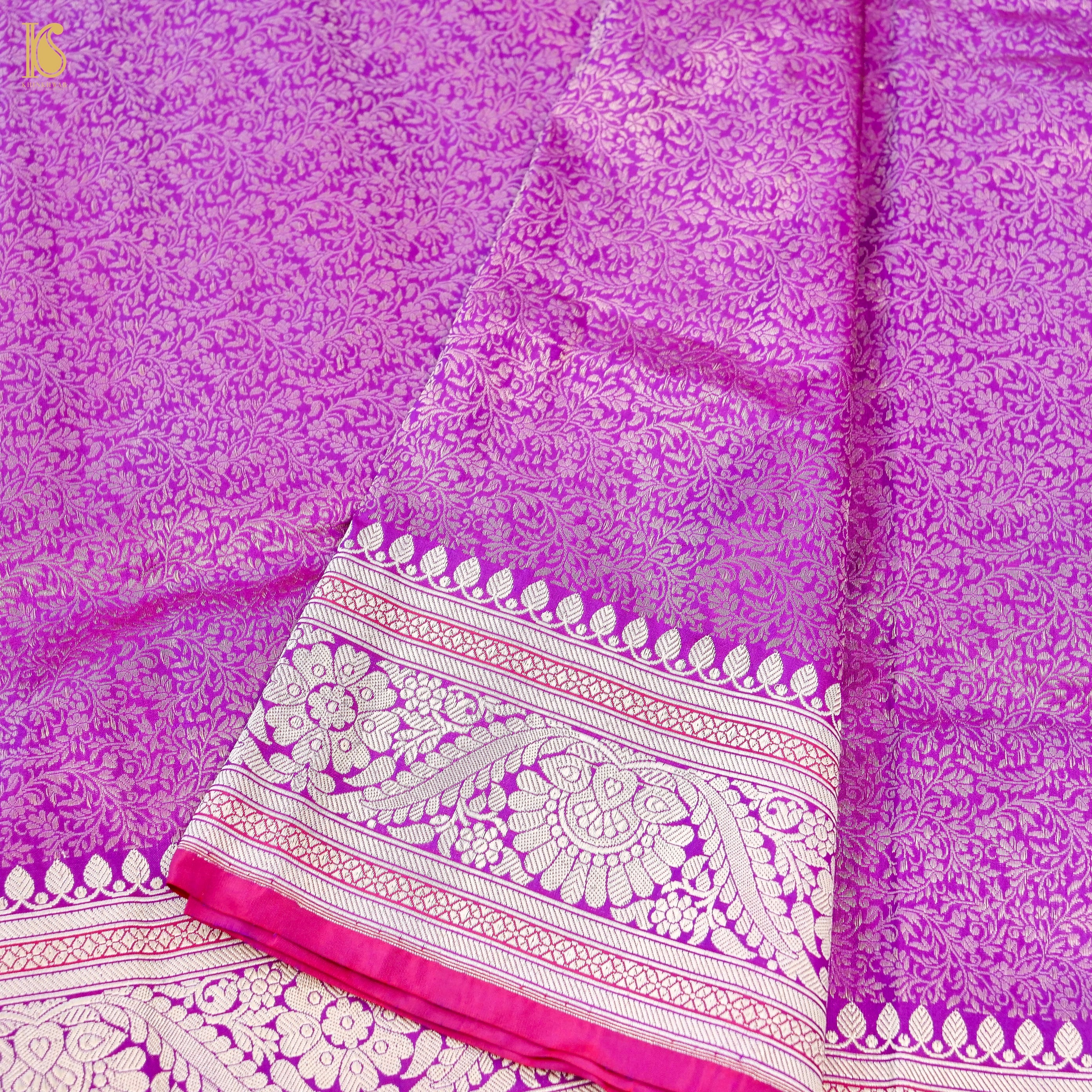 Handloom Banarasi Katan Silk Zari Tanchoi Saree