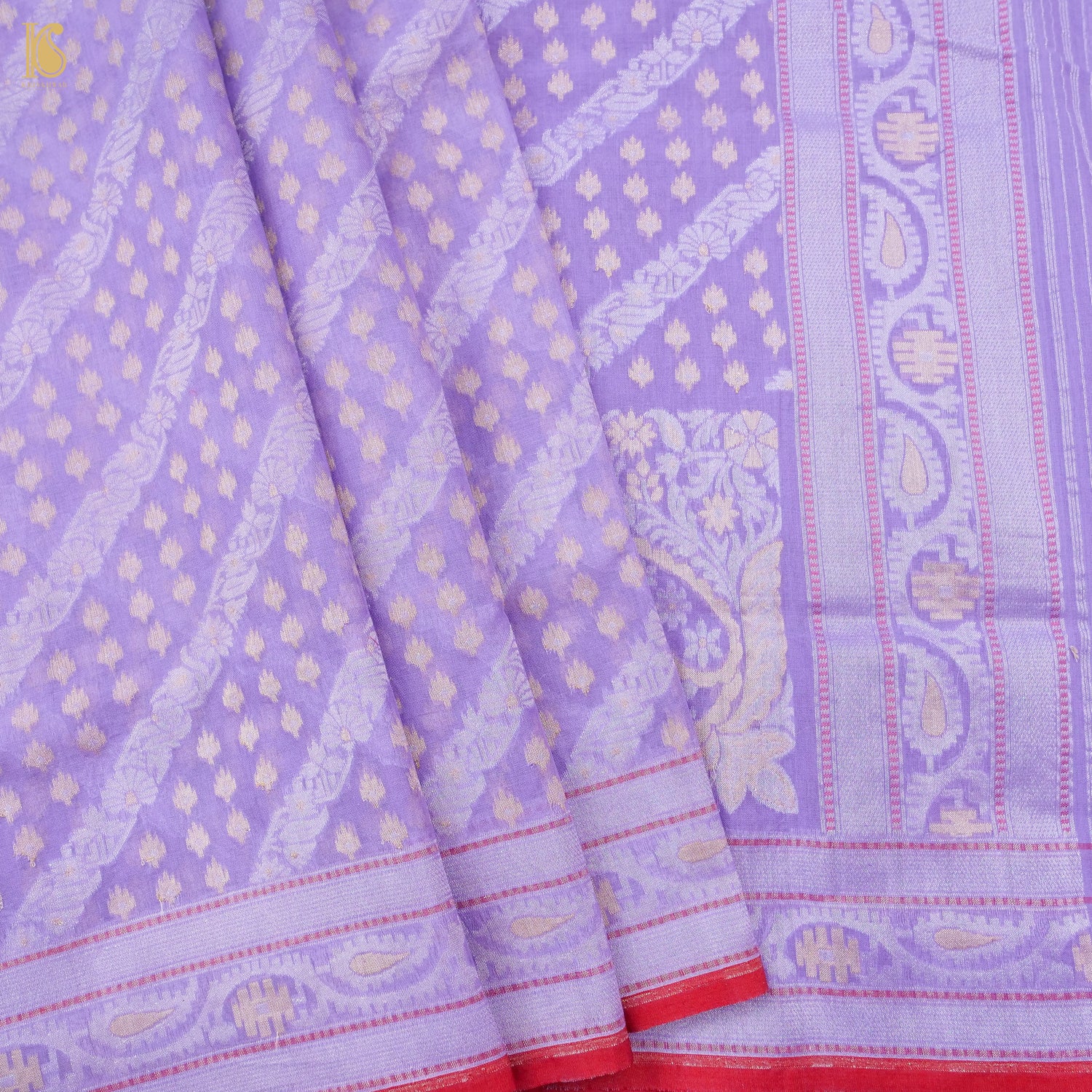 Banarasi Cotton Handloom Jamdani Ektara Saree