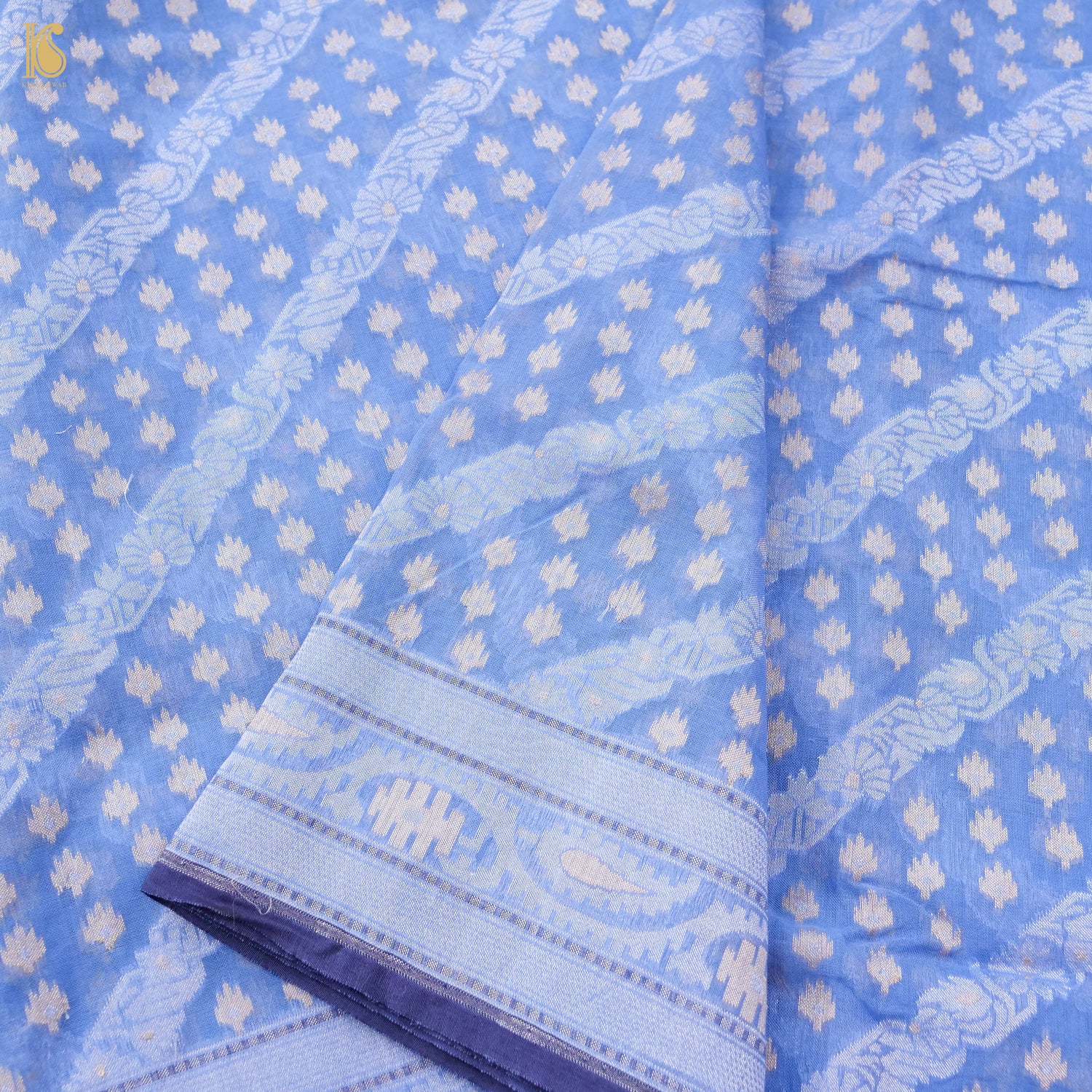 Banarasi Cotton Handloom Jamdani Ektara Saree