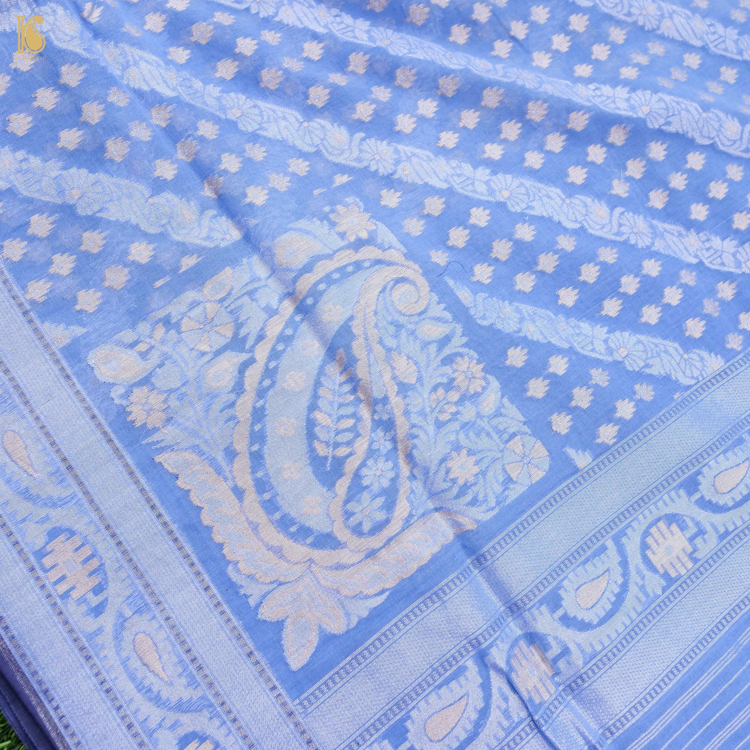 Banarasi Cotton Handloom Jamdani Ektara Saree