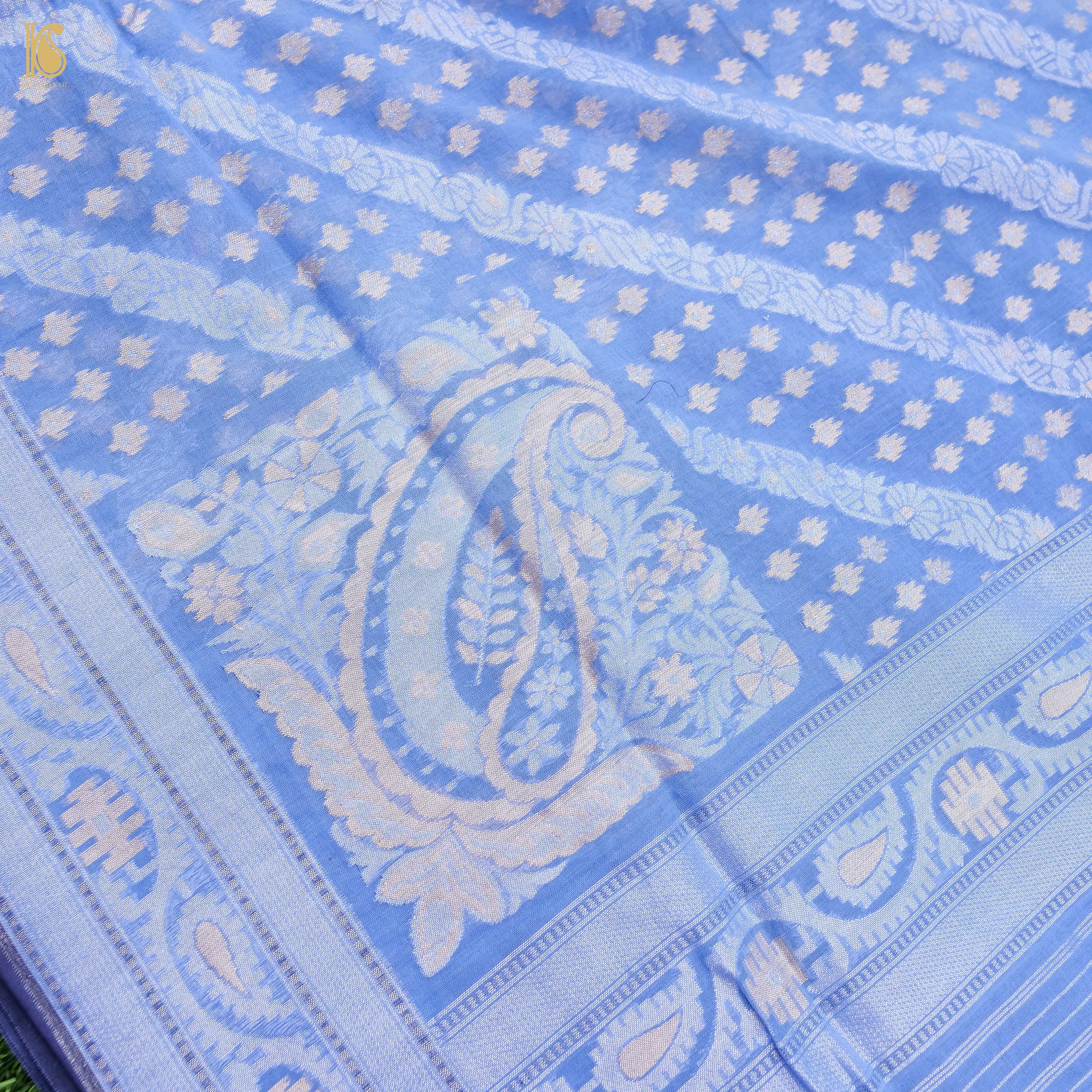 Banarasi Cotton Handloom Jamdani Ektara Saree