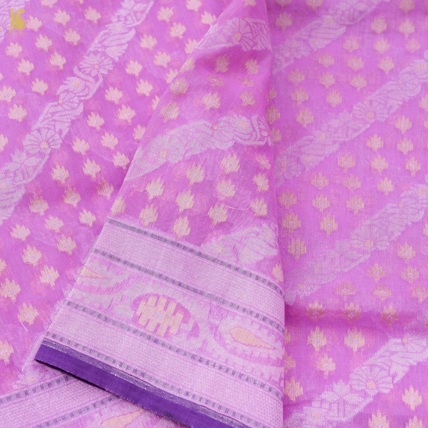 Banarasi Cotton Handloom Jamdani Ektara Saree