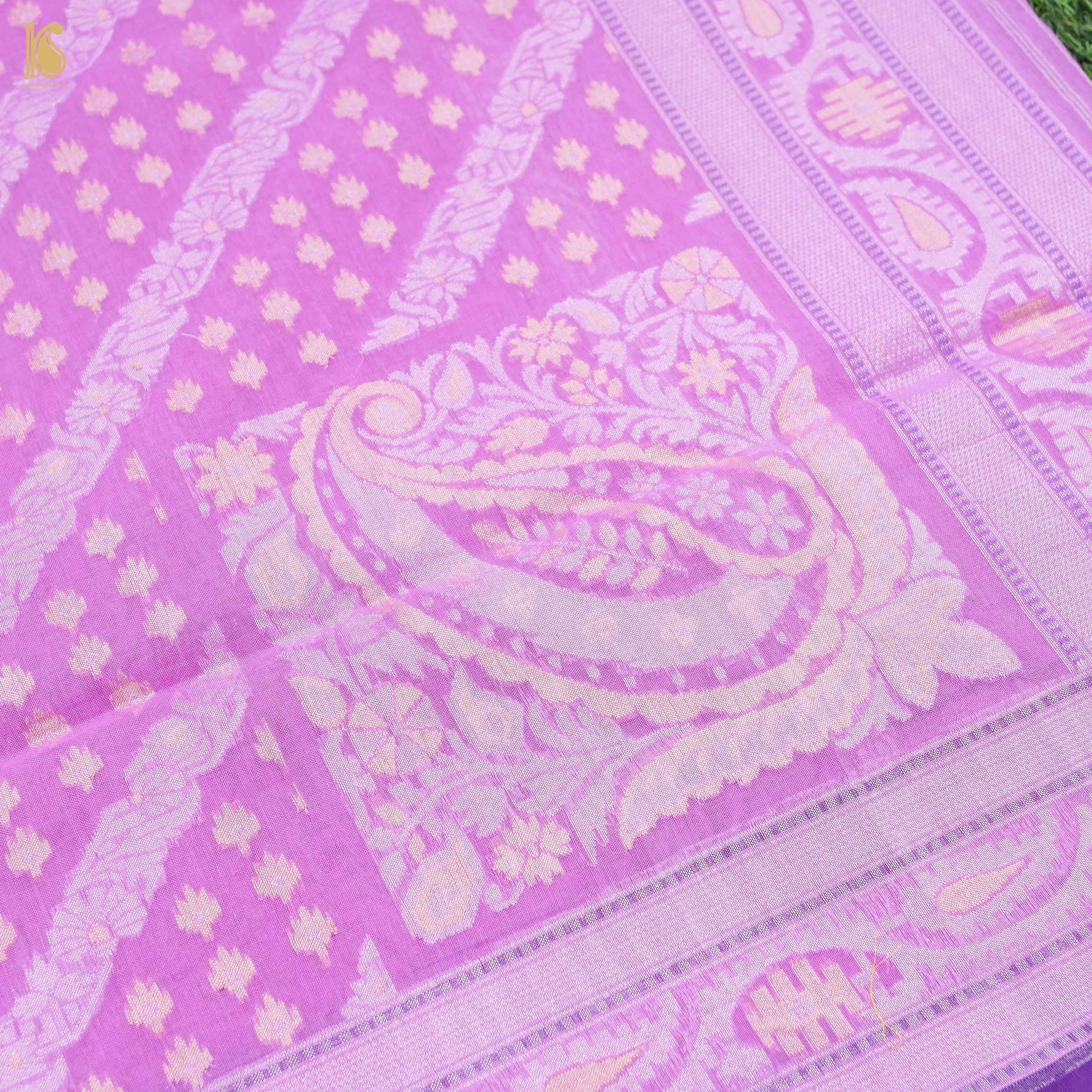 Banarasi Cotton Handloom Jamdani Ektara Saree