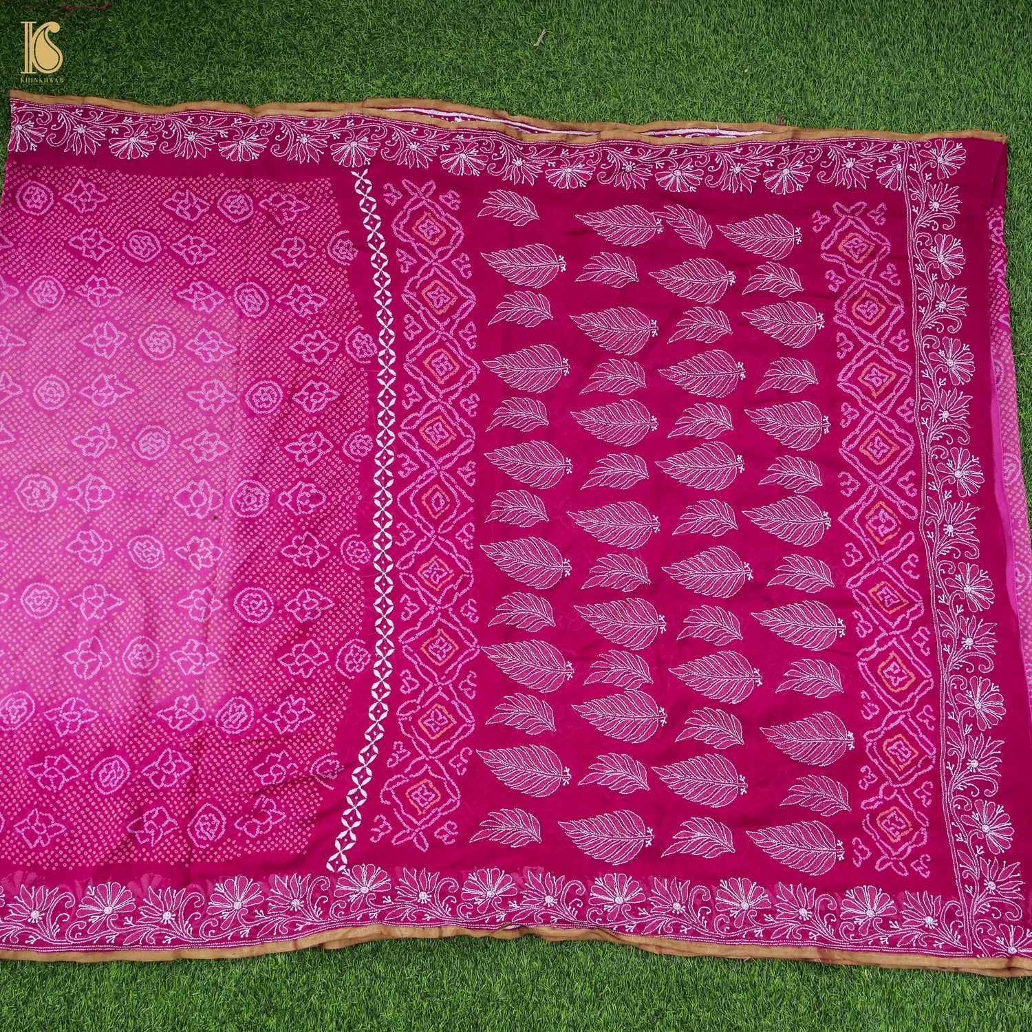 Chikankari Bandhani Georgette Saree