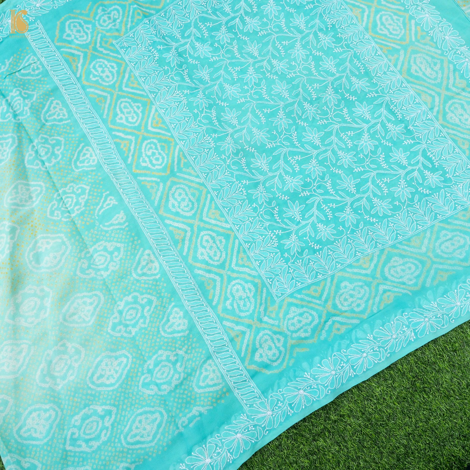 Chikankari Bandhani Georgette Saree