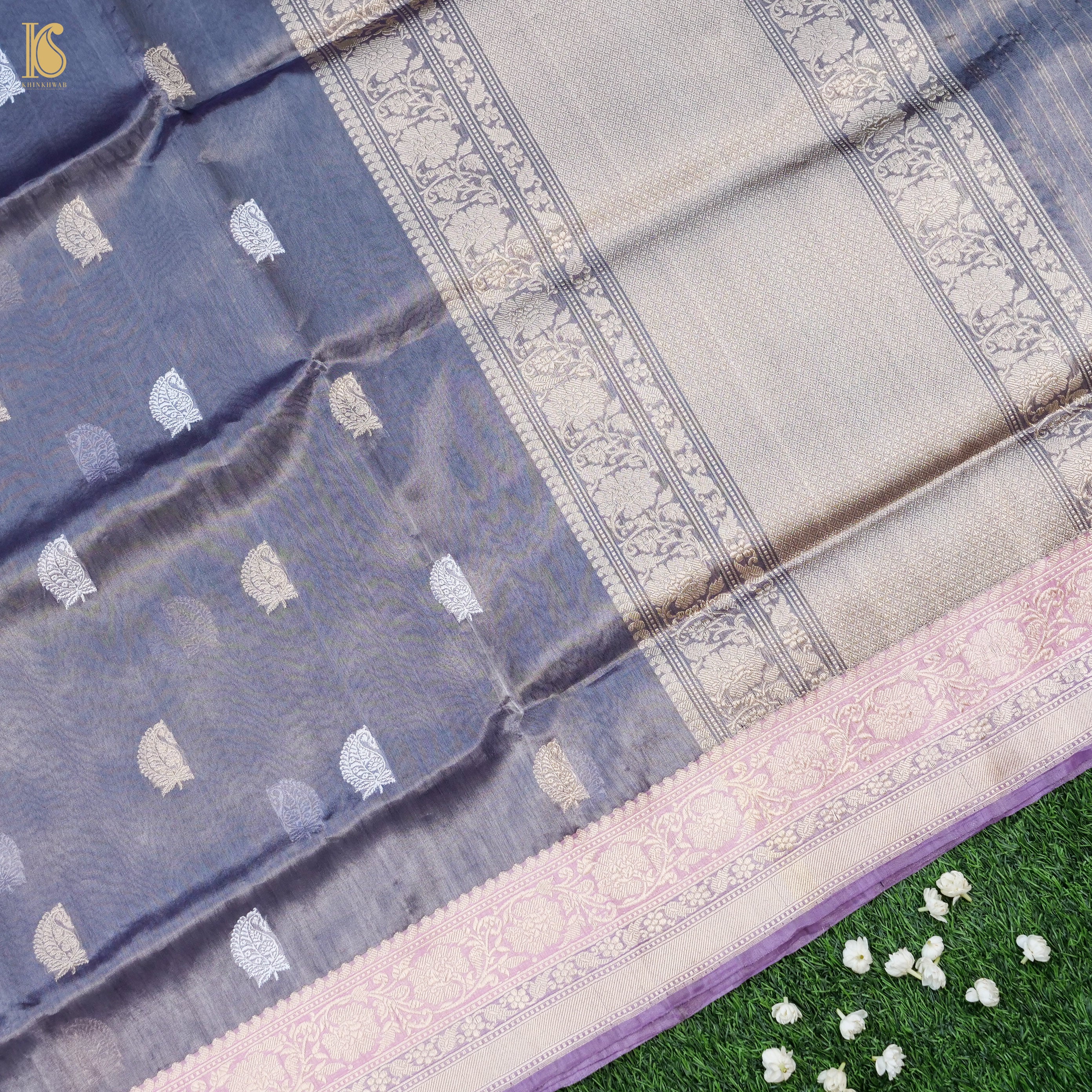 Handloom Banarasi Tissue Silk Rekha Saree