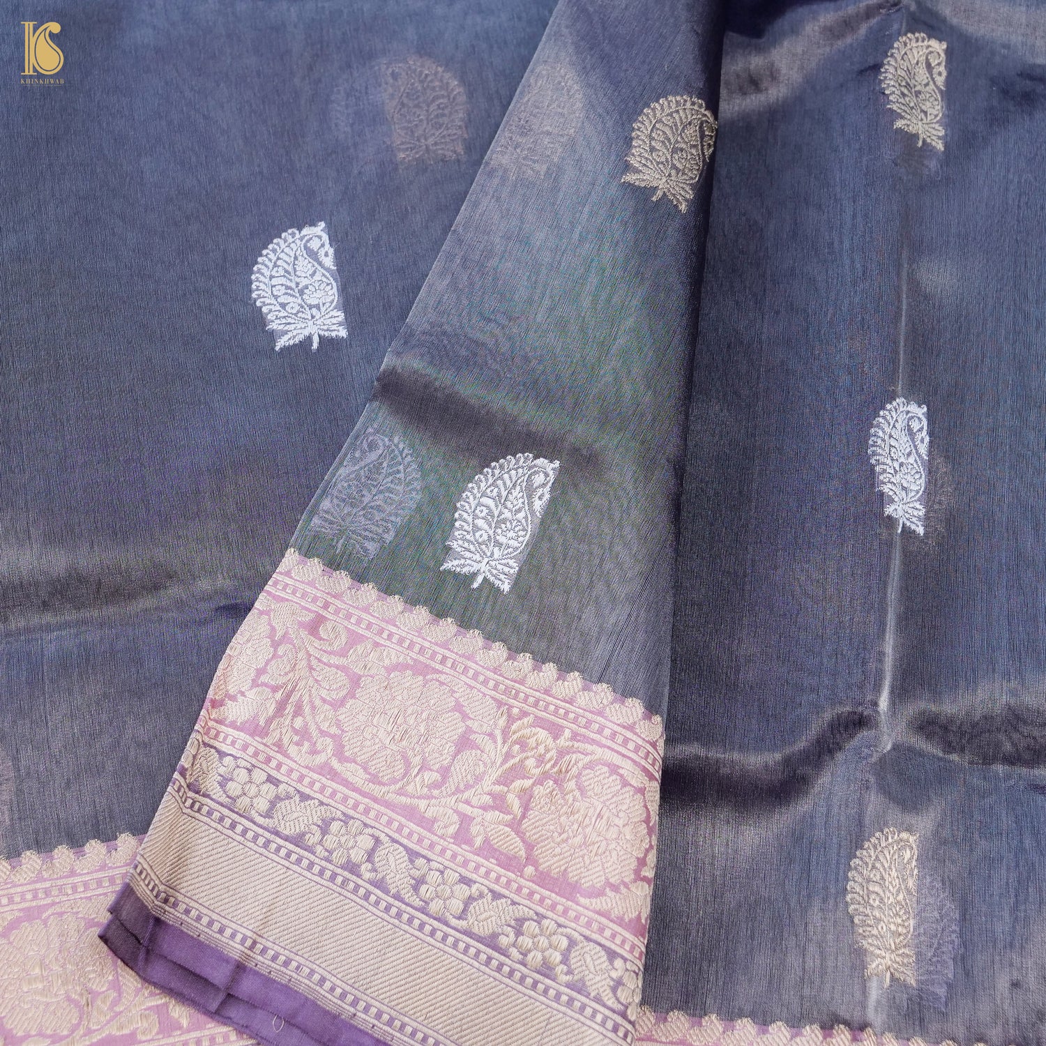 Handloom Banarasi Tissue Silk Rekha Saree