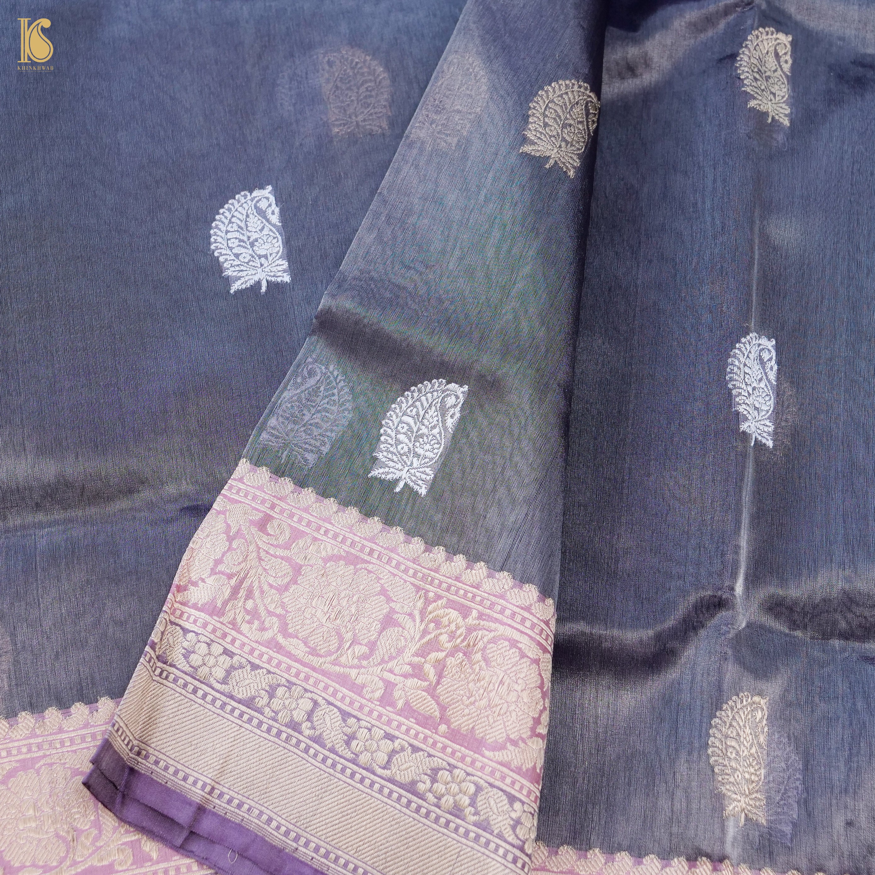 Handloom Banarasi Tissue Silk Rekha Saree
