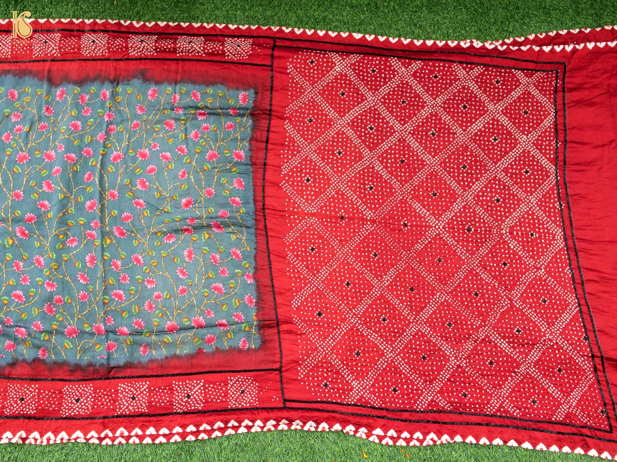 Moonga Tussar Silk Print Saree