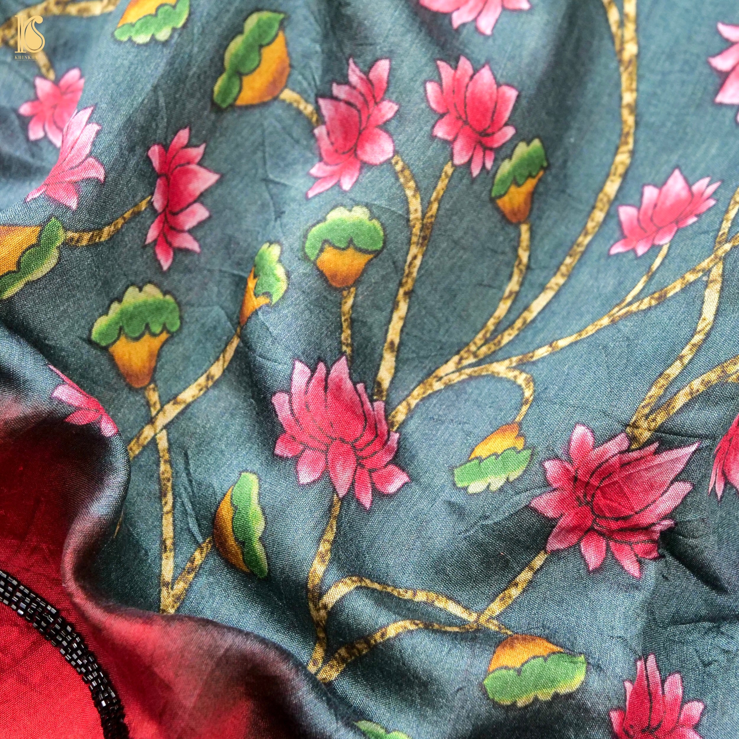Moonga Tussar Silk Print Saree