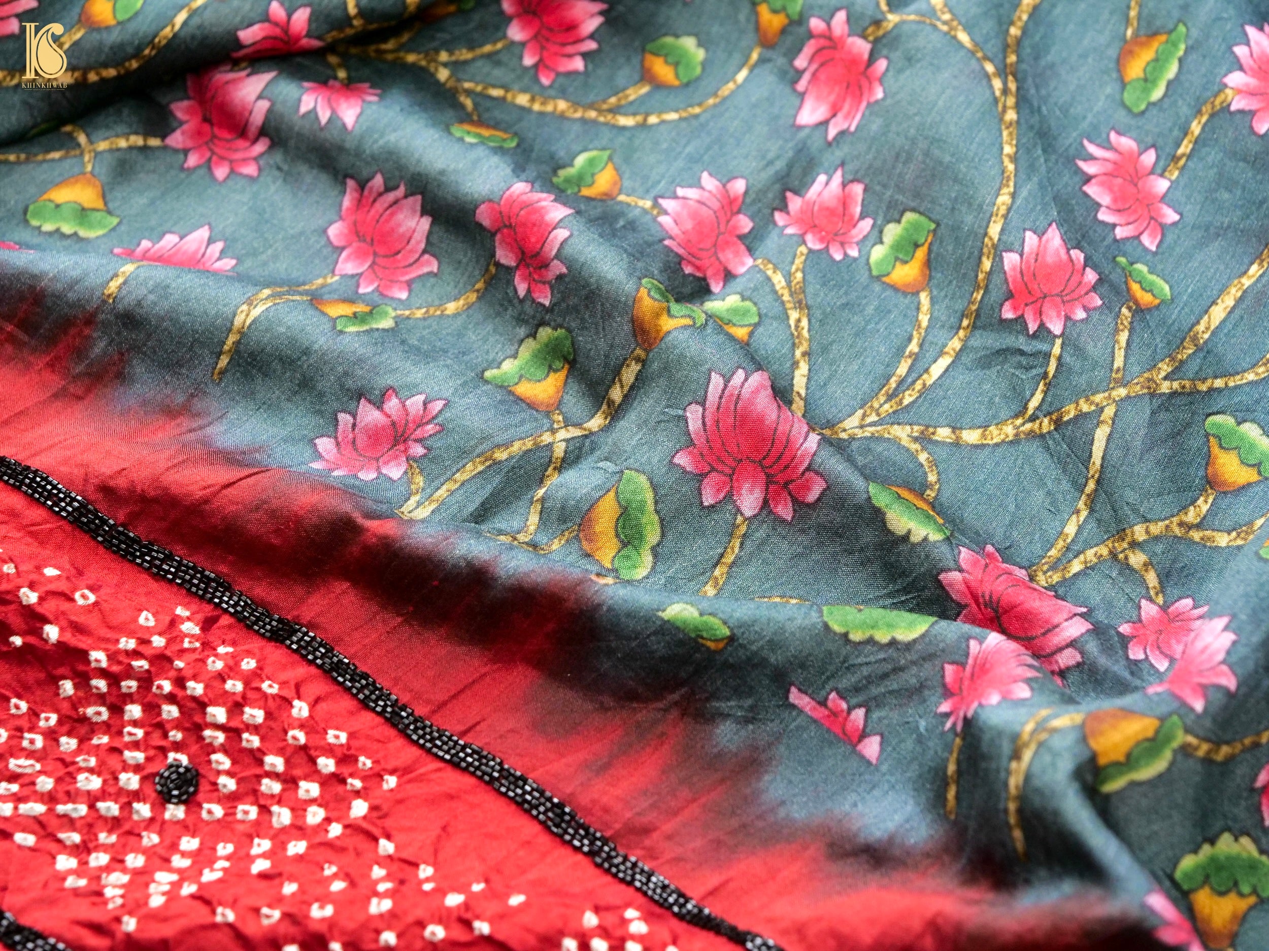 Moonga Tussar Silk Print Saree